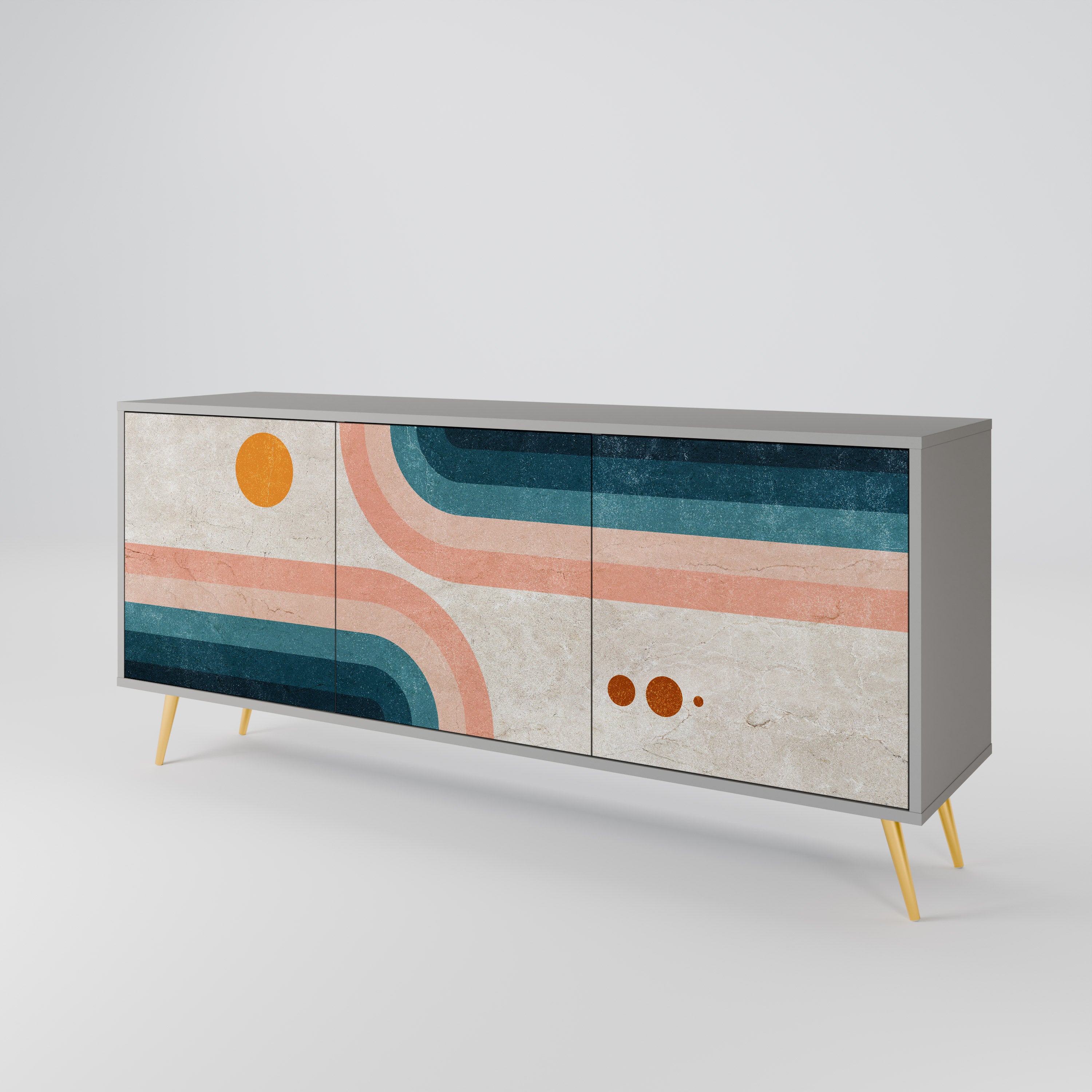 TWO HALVES Μπουφές 3-θυρών