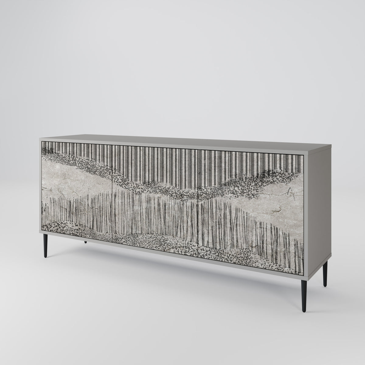GRAIN LINES 3-Door Sideboard
