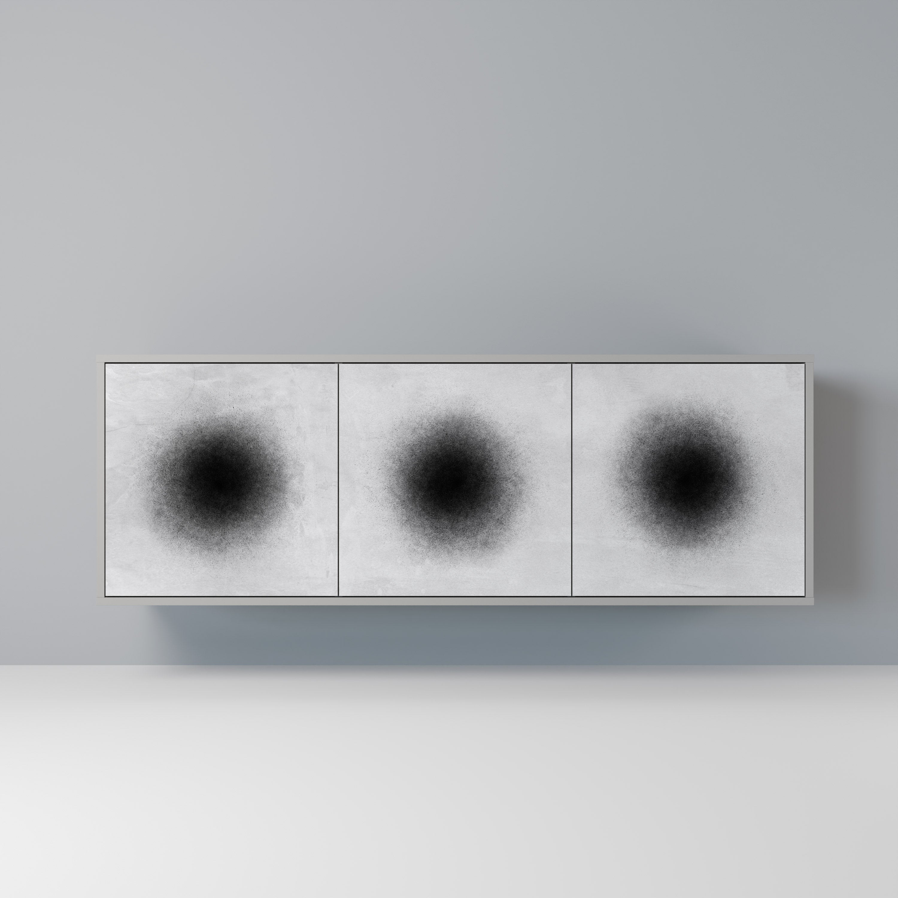 Μπουφές BLACK HOLE 3θυρο σε γκρι φινίρισμα