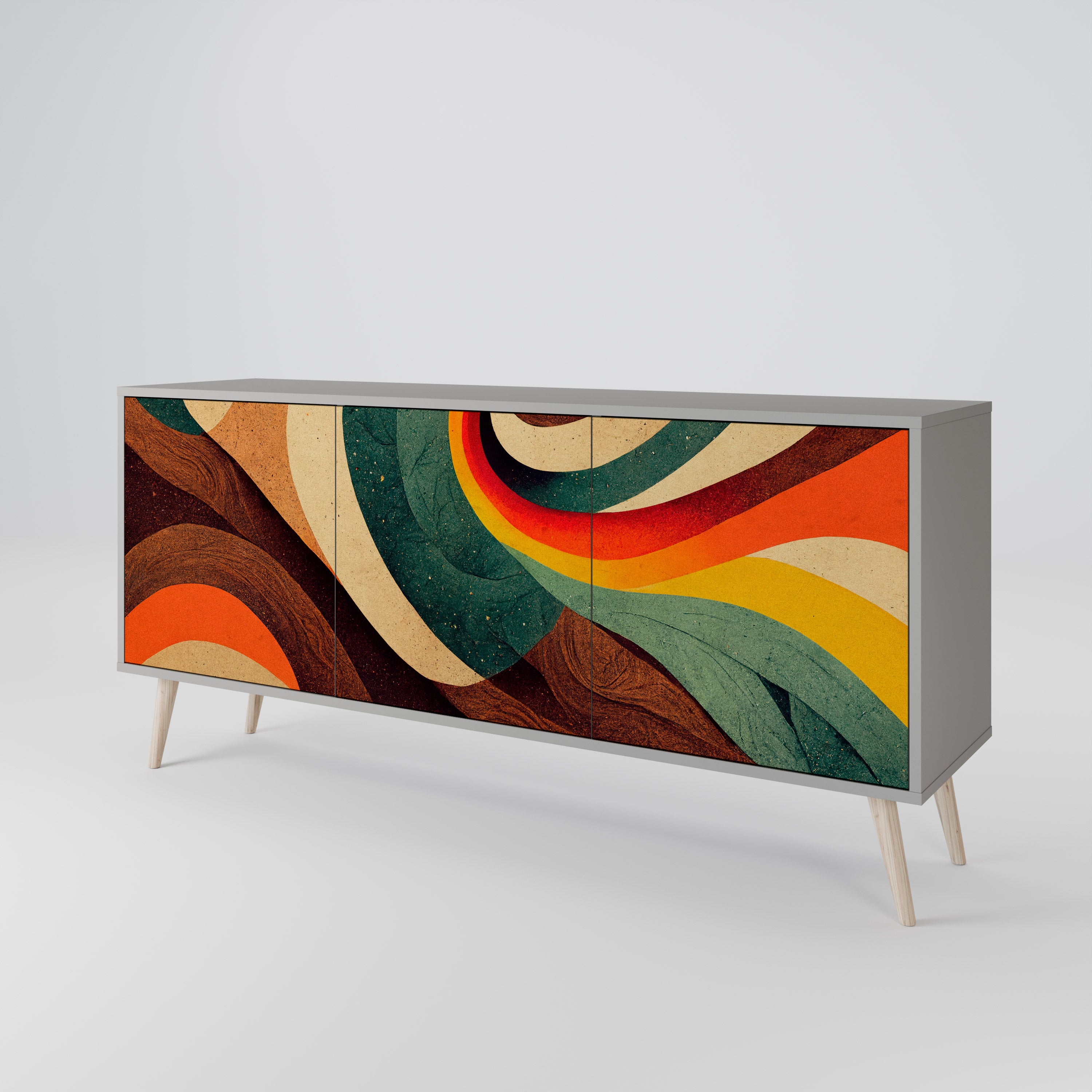 COLORFUL STRANDS 3-Door Sideboard