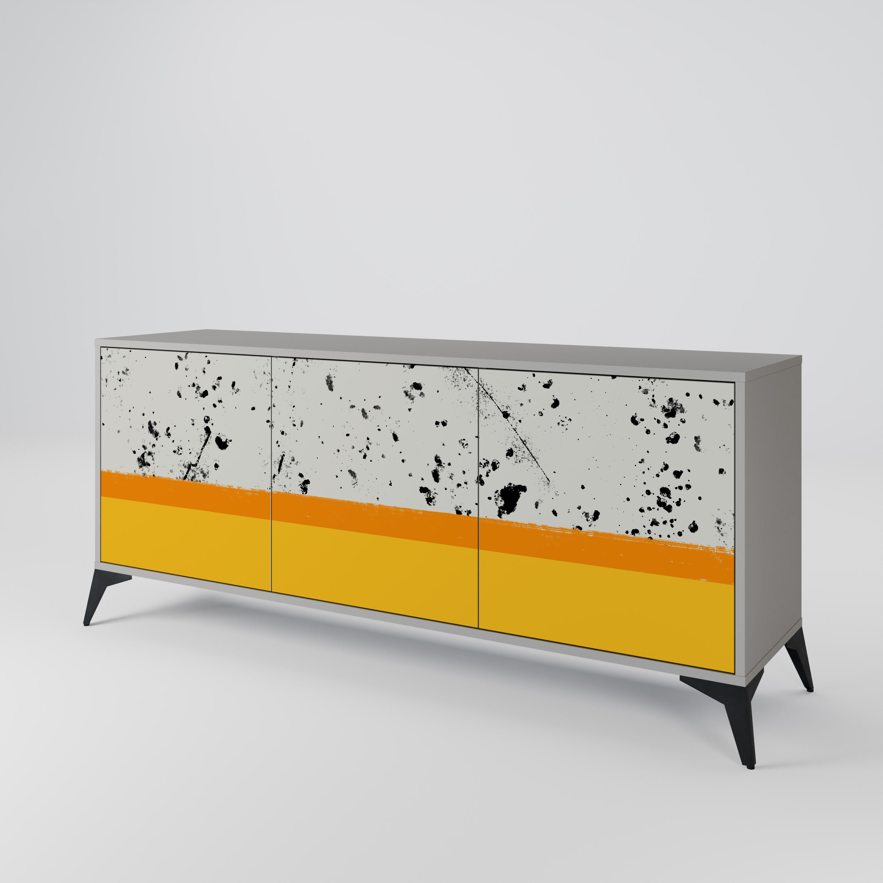 DYED BY ORANGE 3-Door Sideboard