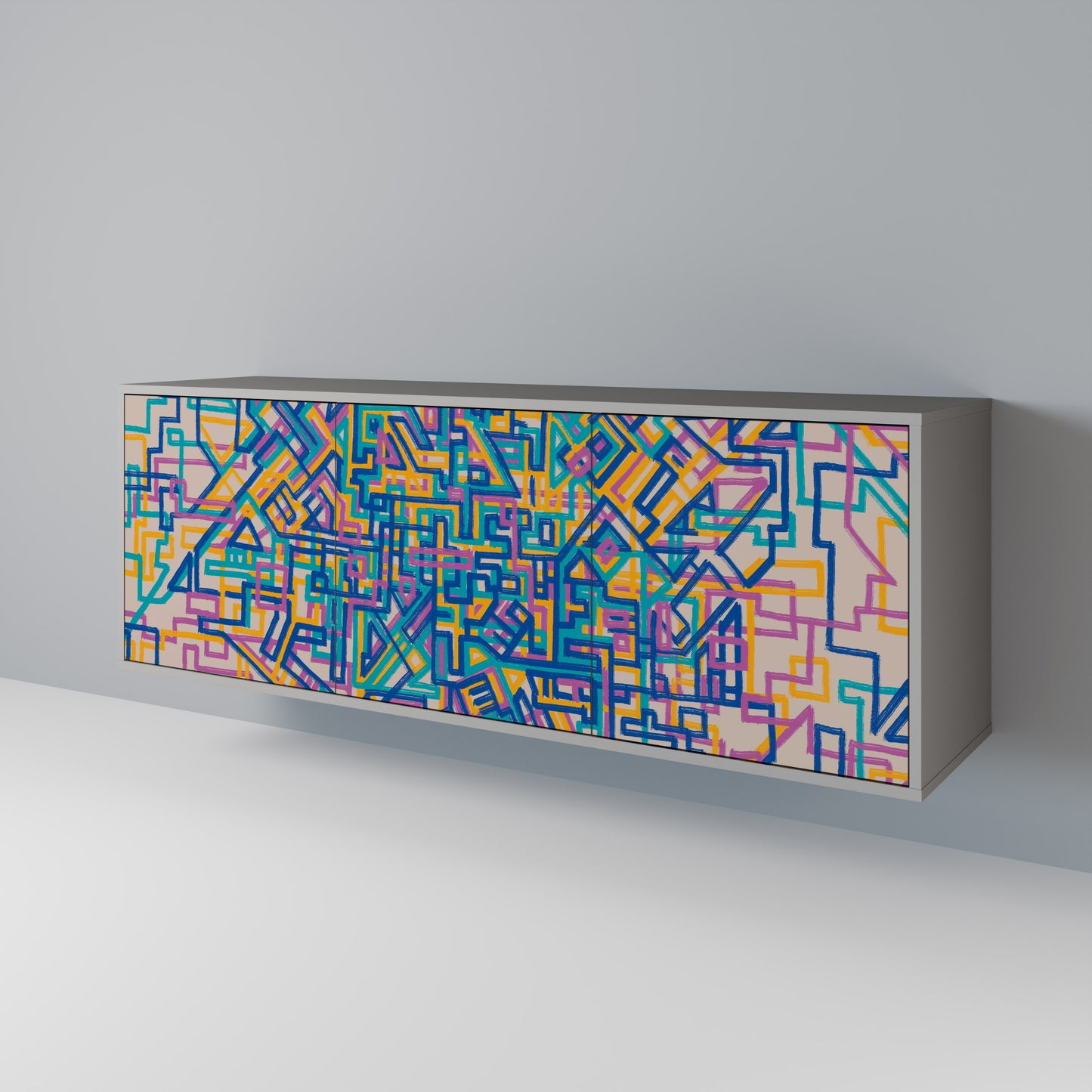 MEMORIES MAP Μπουφές 3-θυρών