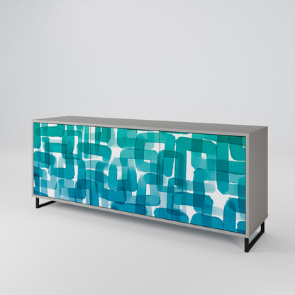 TURQUOISE RECTANGLES Μπουφές 3-θυρών
