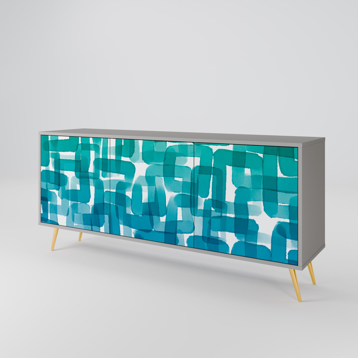 TURQUOISE RECTANGLES Μπουφές 3-θυρών