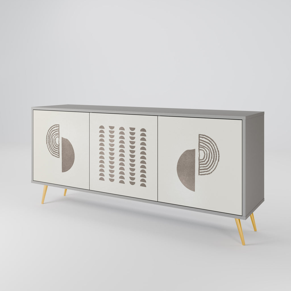 HARMONY ESSENCE 3-Door Sideboard in Grey Finish