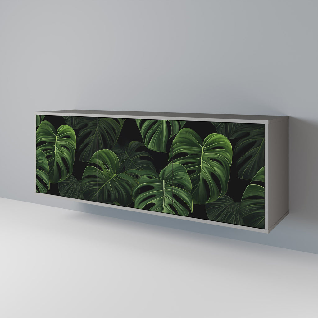 Μπουφές INFINITE MONSTERA με 3 πόρτες σε γκρι φινίρισμα