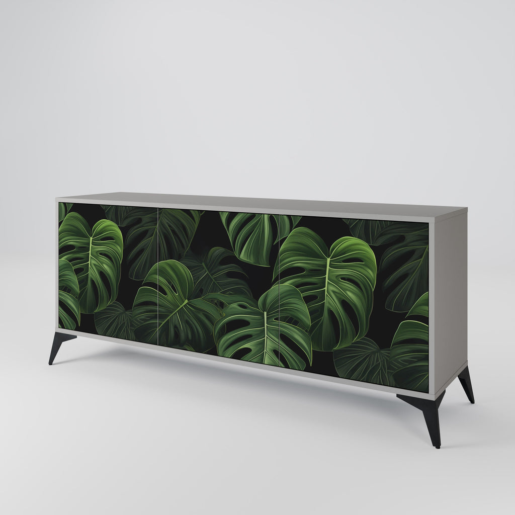 Μπουφές INFINITE MONSTERA με 3 πόρτες σε γκρι φινίρισμα