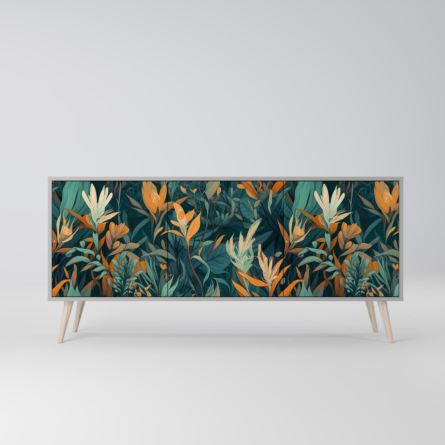 FLORAL SERENITY Μπουφές 3-θυρών