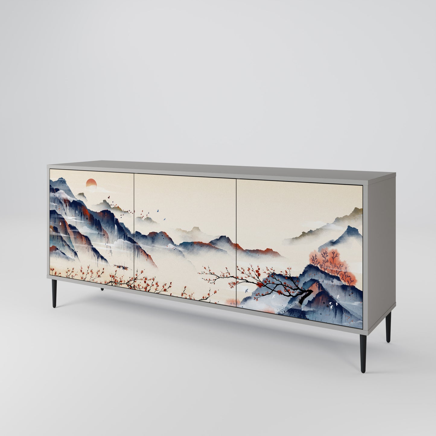 JAPANESE LANDSCAPE Μπουφές 3-θυρών