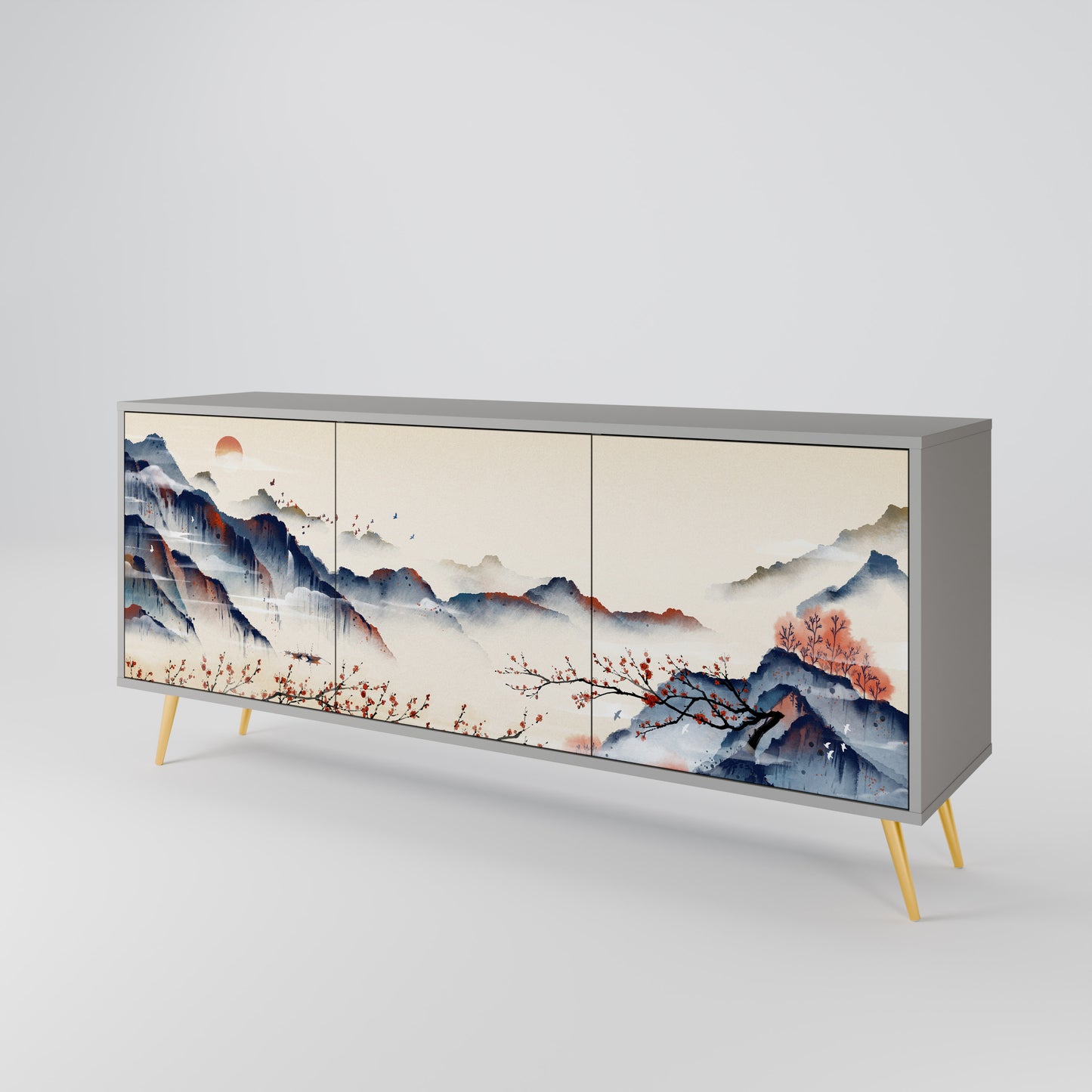 JAPANESE LANDSCAPE Μπουφές 3-θυρών