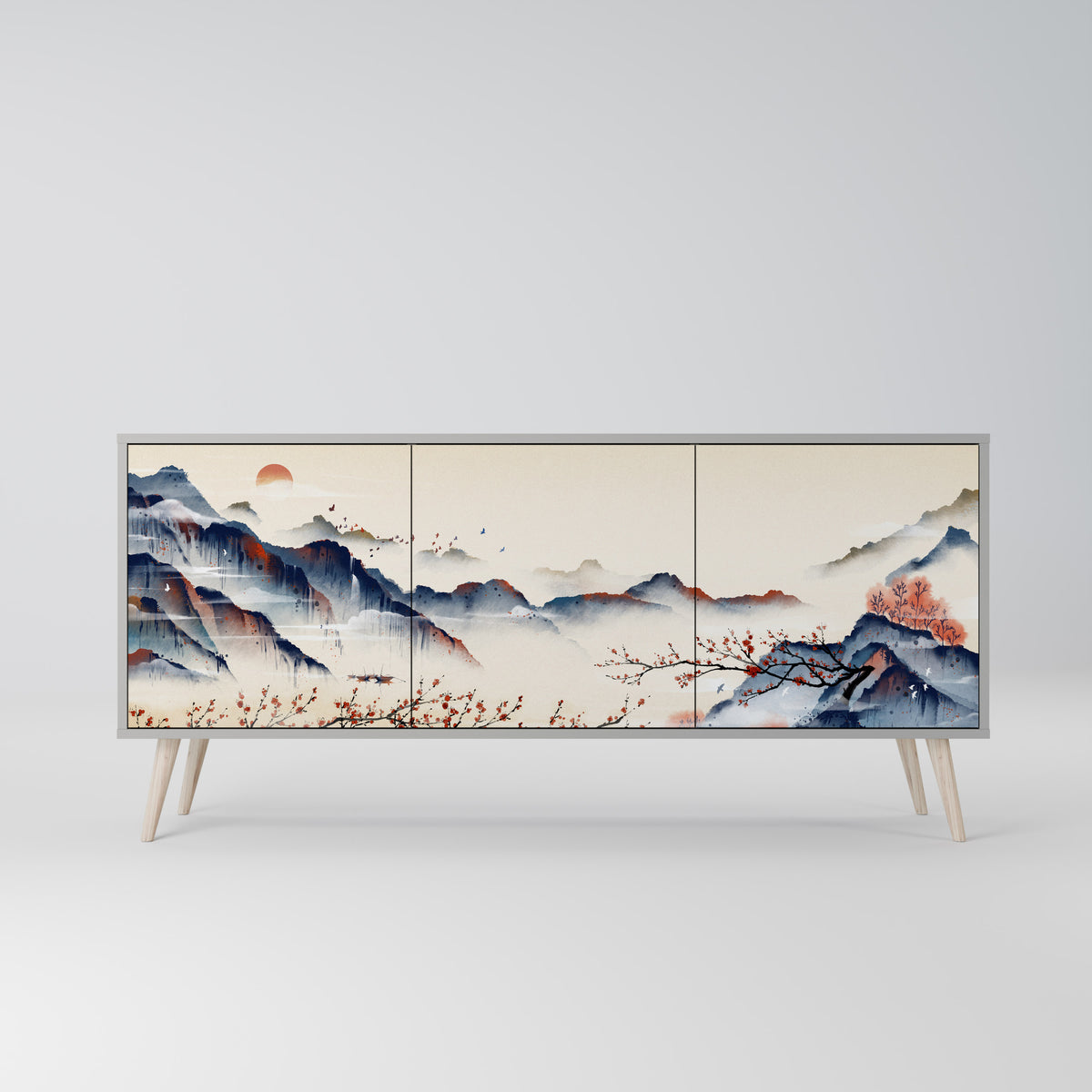 JAPANESE LANDSCAPE Μπουφές 3-θυρών