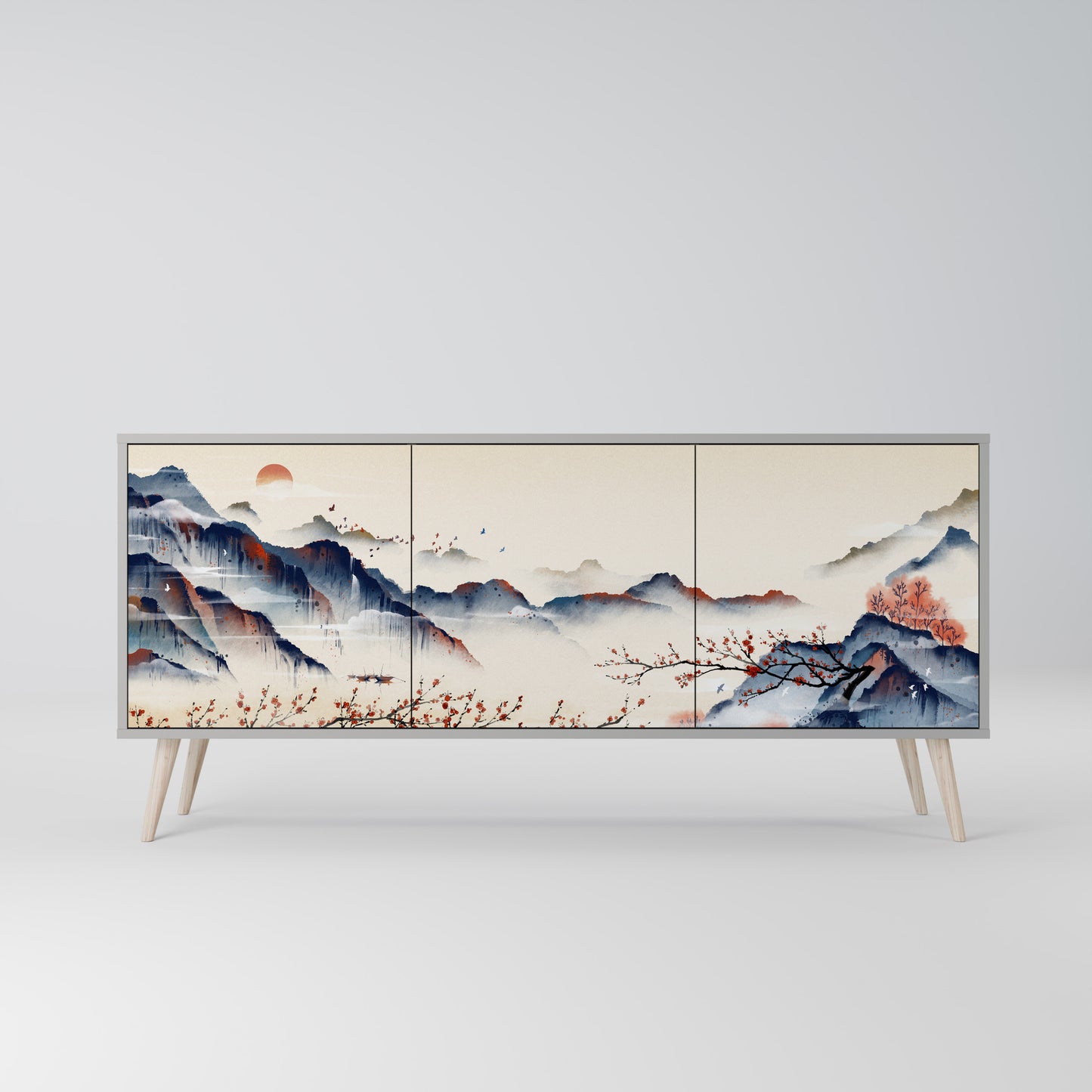 JAPANESE LANDSCAPE Μπουφές 3-θυρών