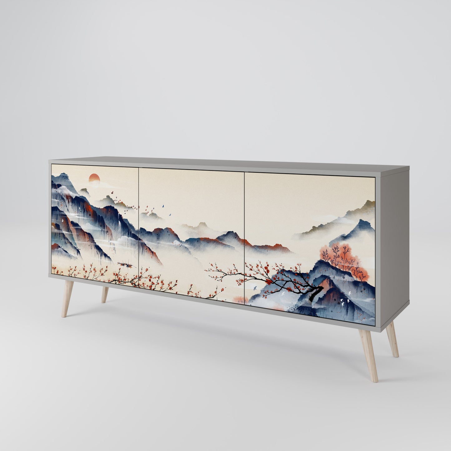 JAPANESE LANDSCAPE Μπουφές 3-θυρών