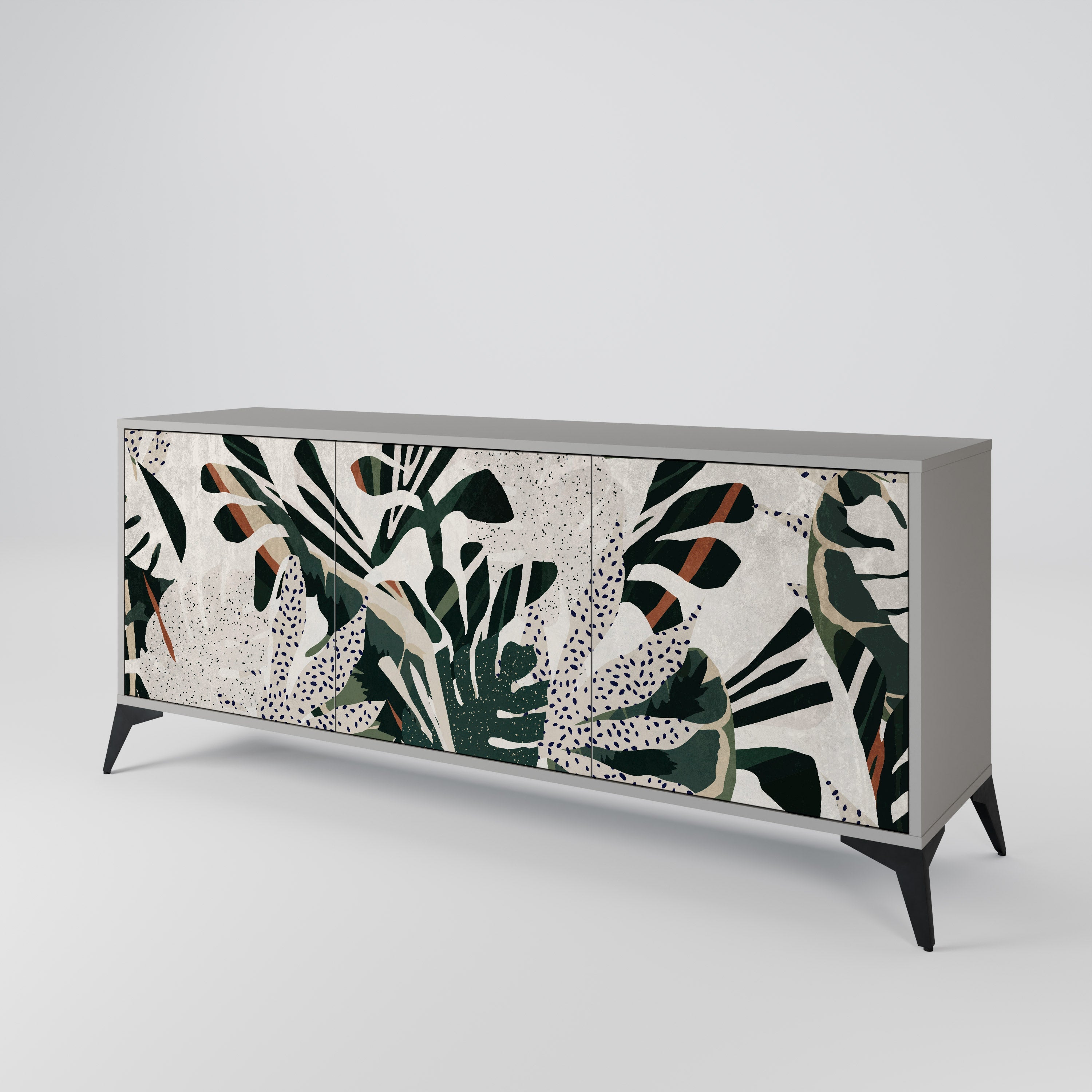 VERDURE FORMATION 3-Door Sideboard in Grey Finish