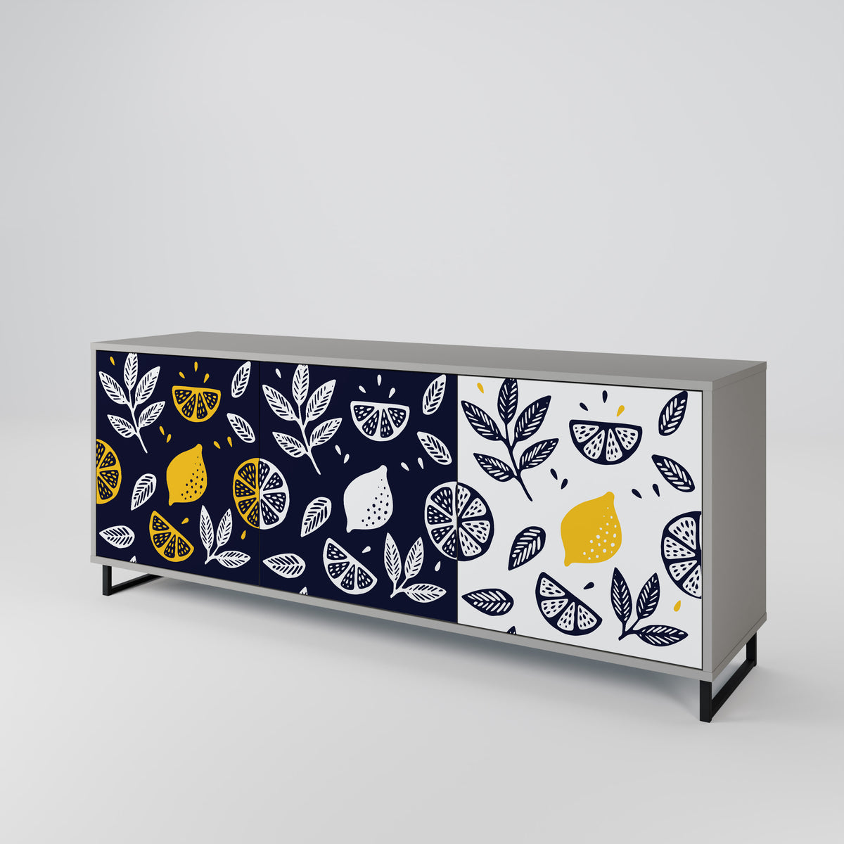 CITRUS BLACK AND WHITE Μπουφές 3-θυρών