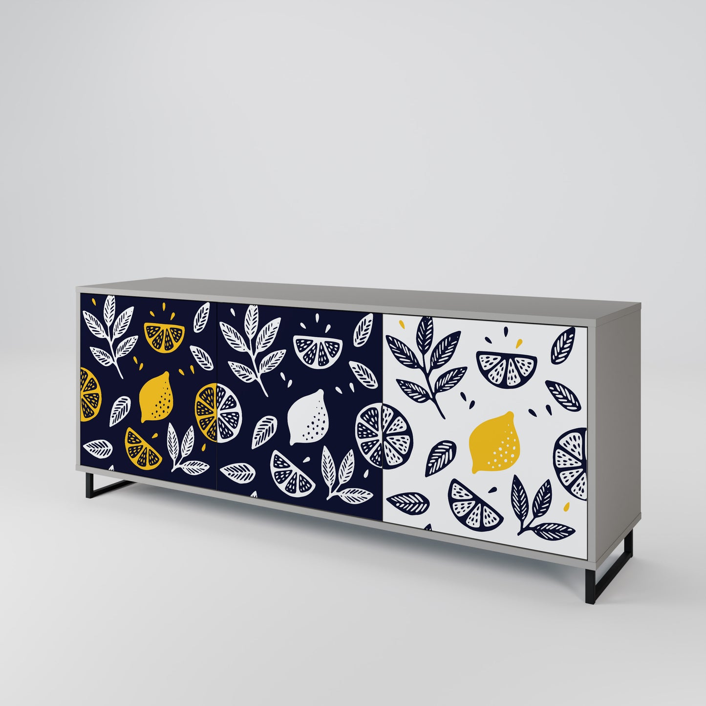 CITRUS BLACK AND WHITE Μπουφές 3-θυρών