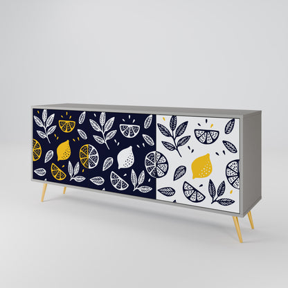 CITRUS BLACK AND WHITE Μπουφές 3-θυρών