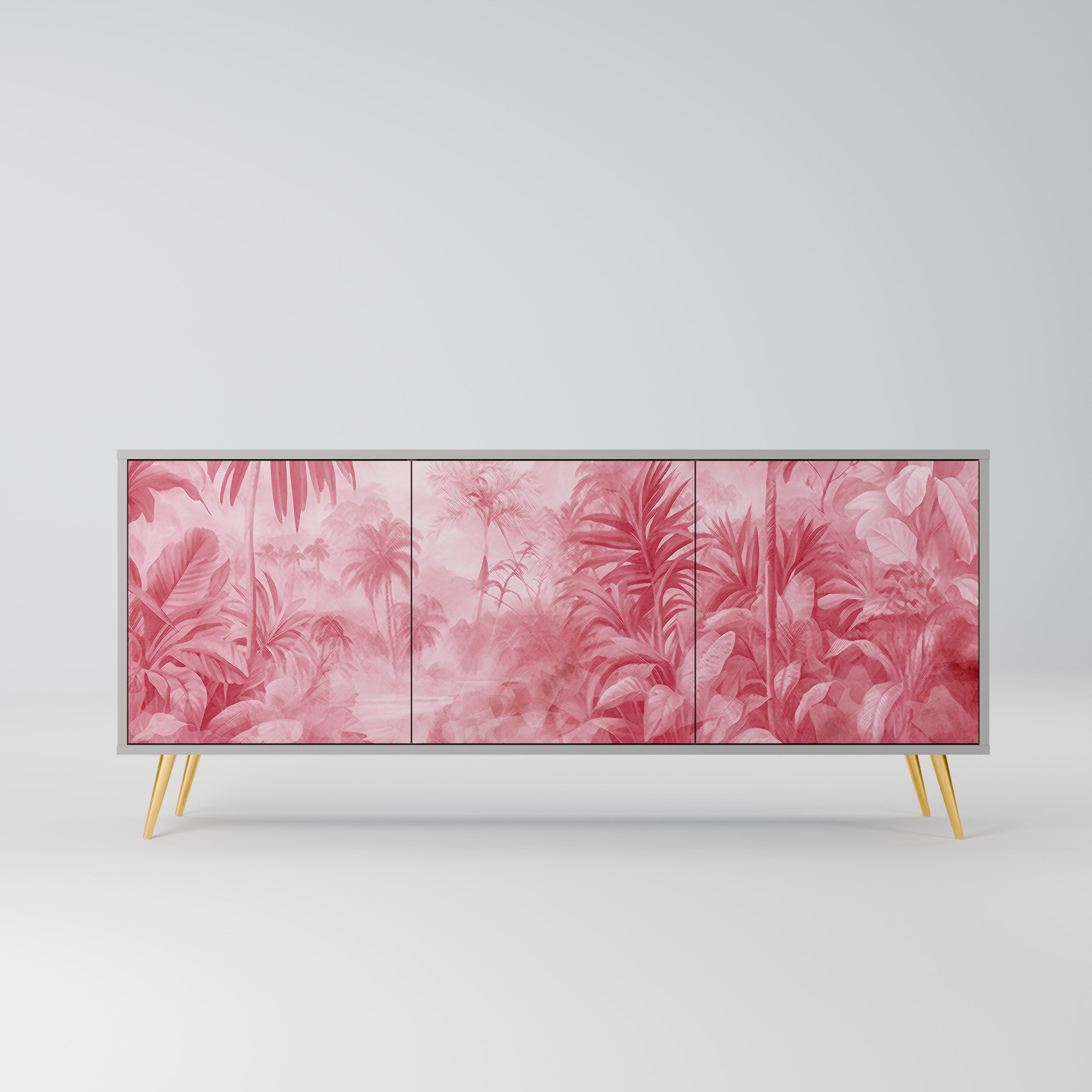 SWEET TROPICS 3-Door Sideboard in Grey Finish