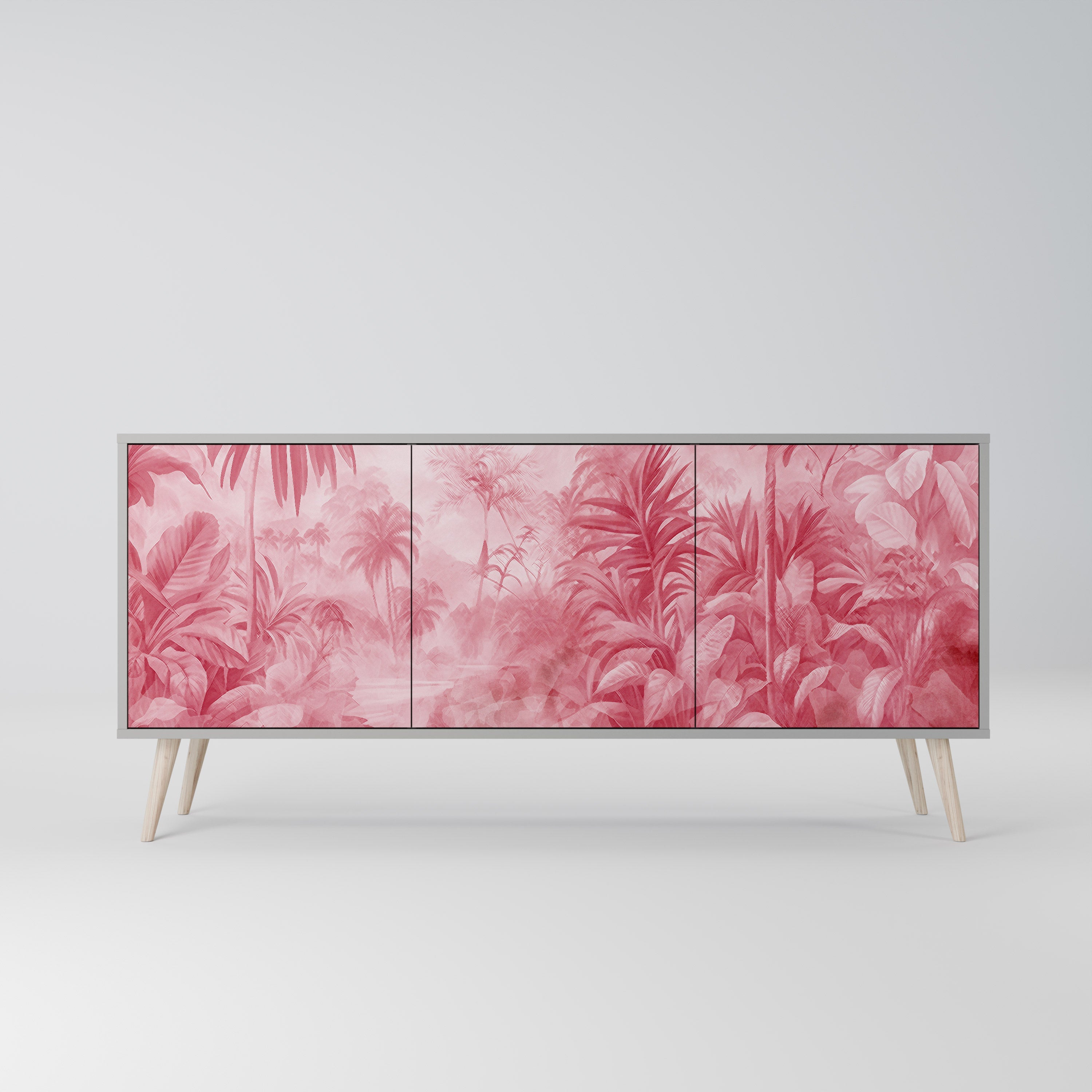 SWEET TROPICS 3-Door Sideboard in Grey Finish