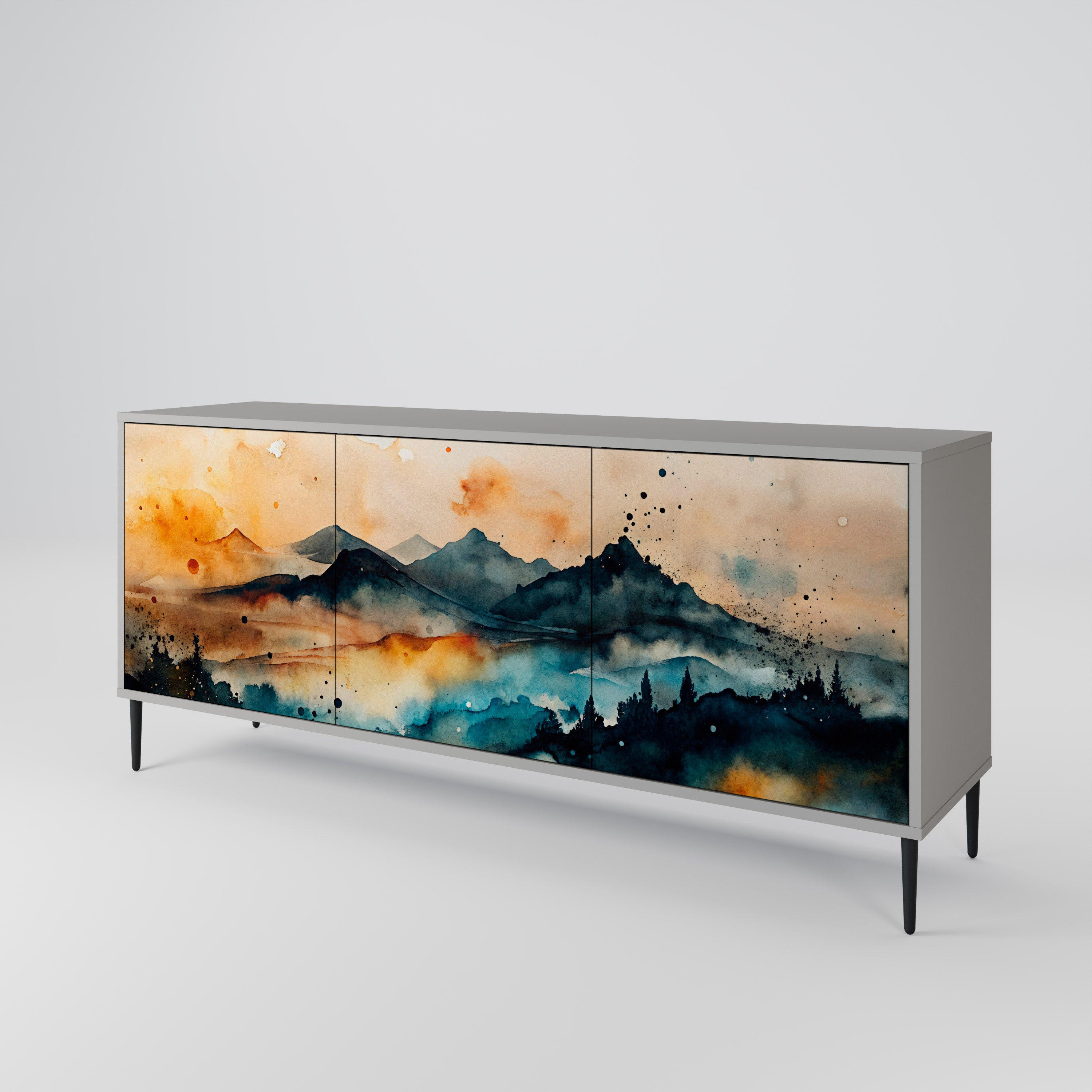 OMINOUS MOUNTAINS 3-Door Sideboard