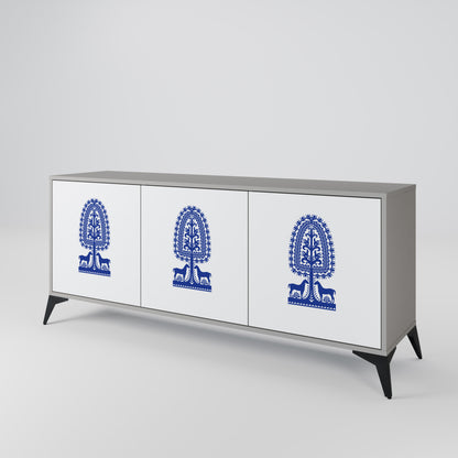 POLISH FOLK ART Μπουφές 3-θυρών