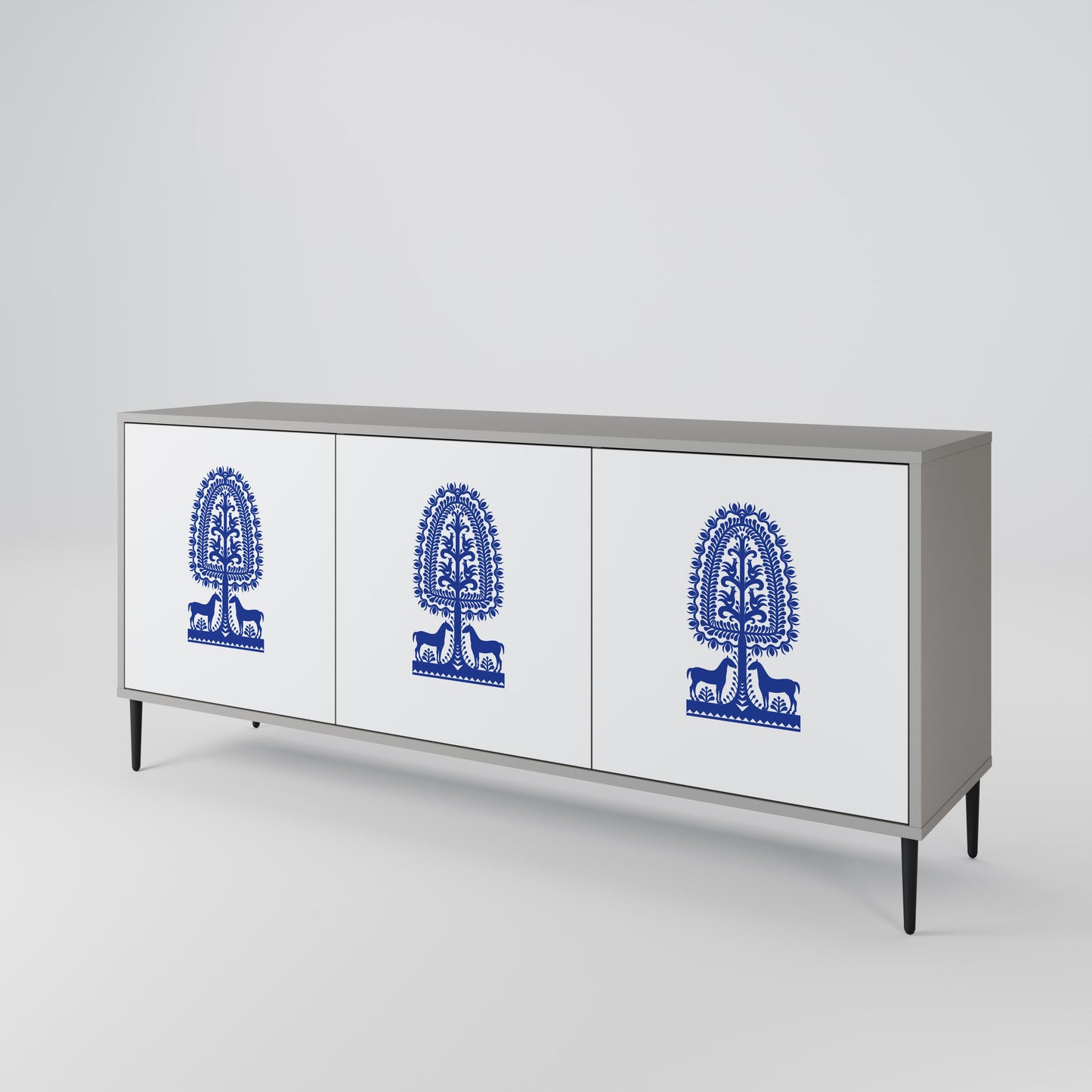 POLISH FOLK ART Μπουφές 3-θυρών