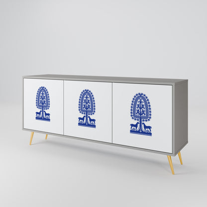 POLISH FOLK ART Μπουφές 3-θυρών