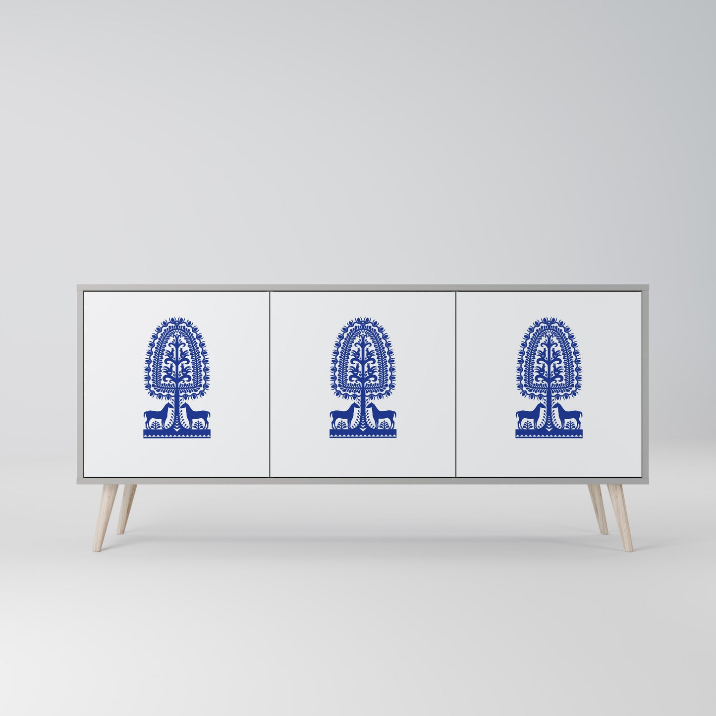 POLISH FOLK ART Μπουφές 3-θυρών