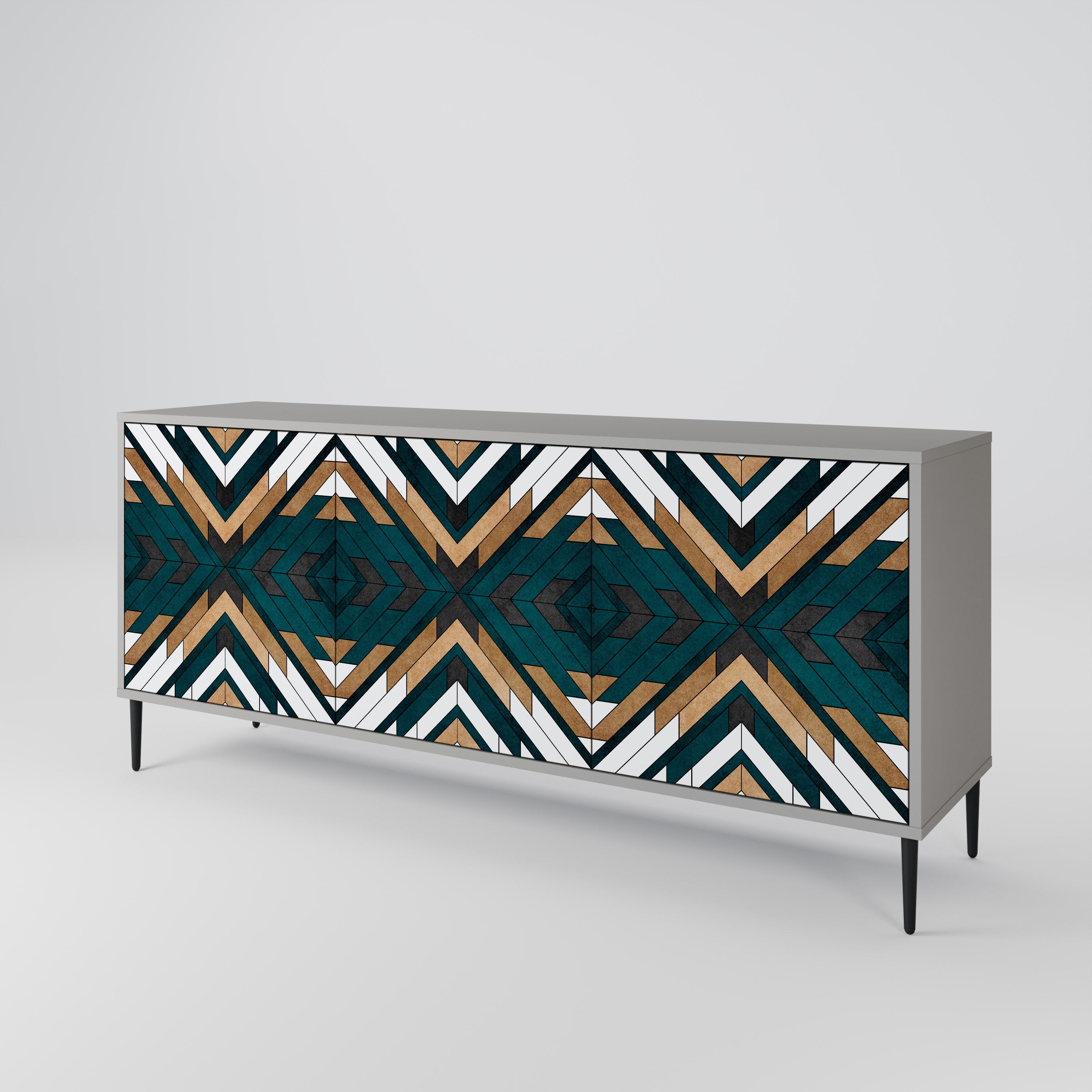 ARTISTIC GEOMETRY 3-Door Sideboard