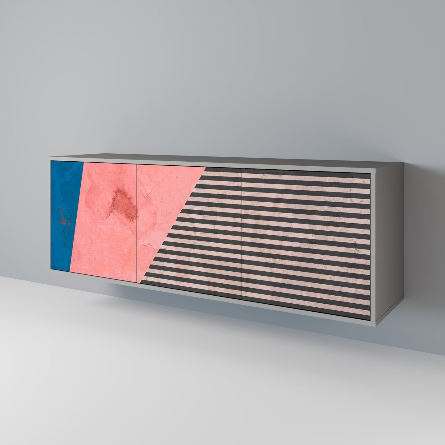 GLAMOROUS STRIPE Μπουφές 3-θυρών