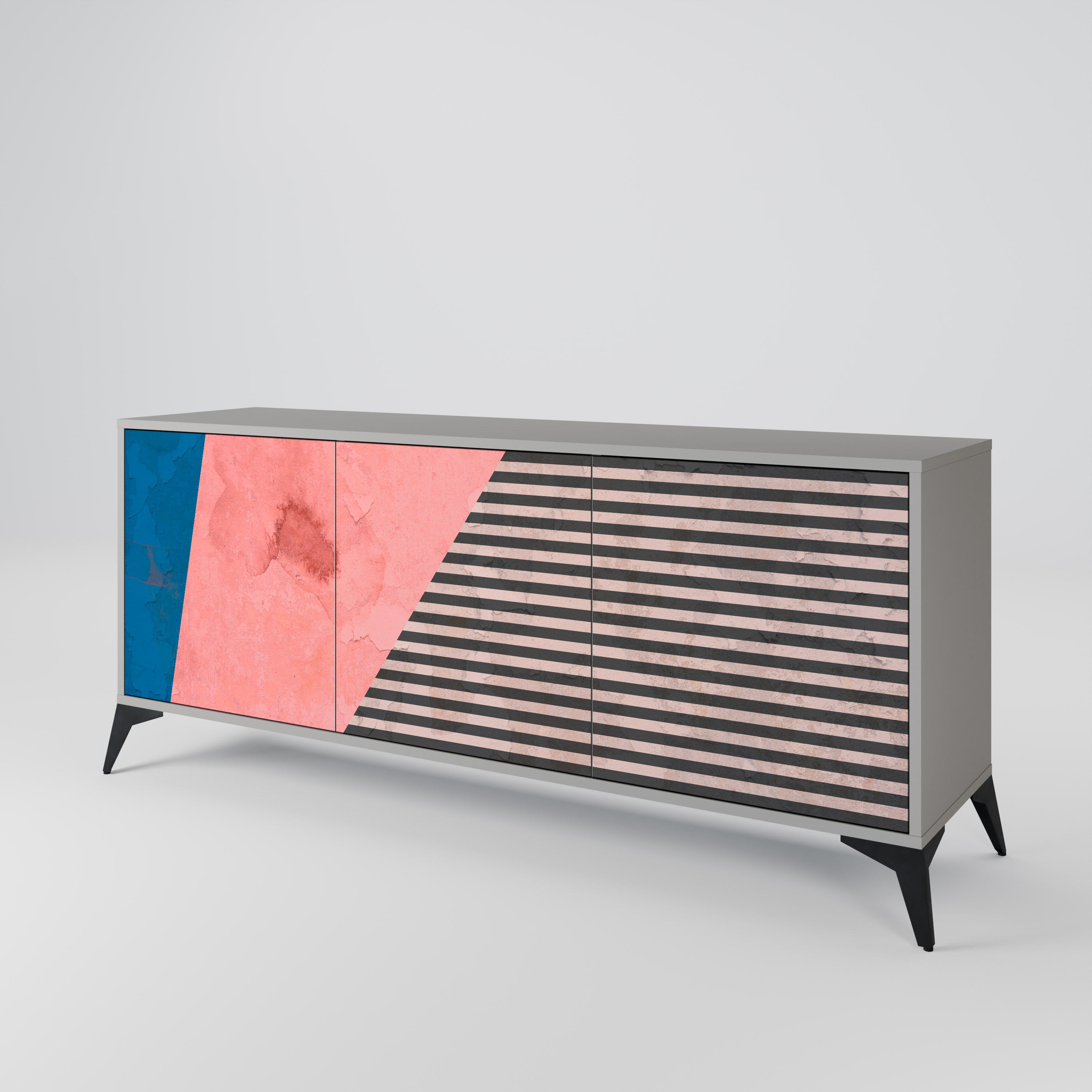 GLAMOROUS STRIPE 3-Door Sideboard
