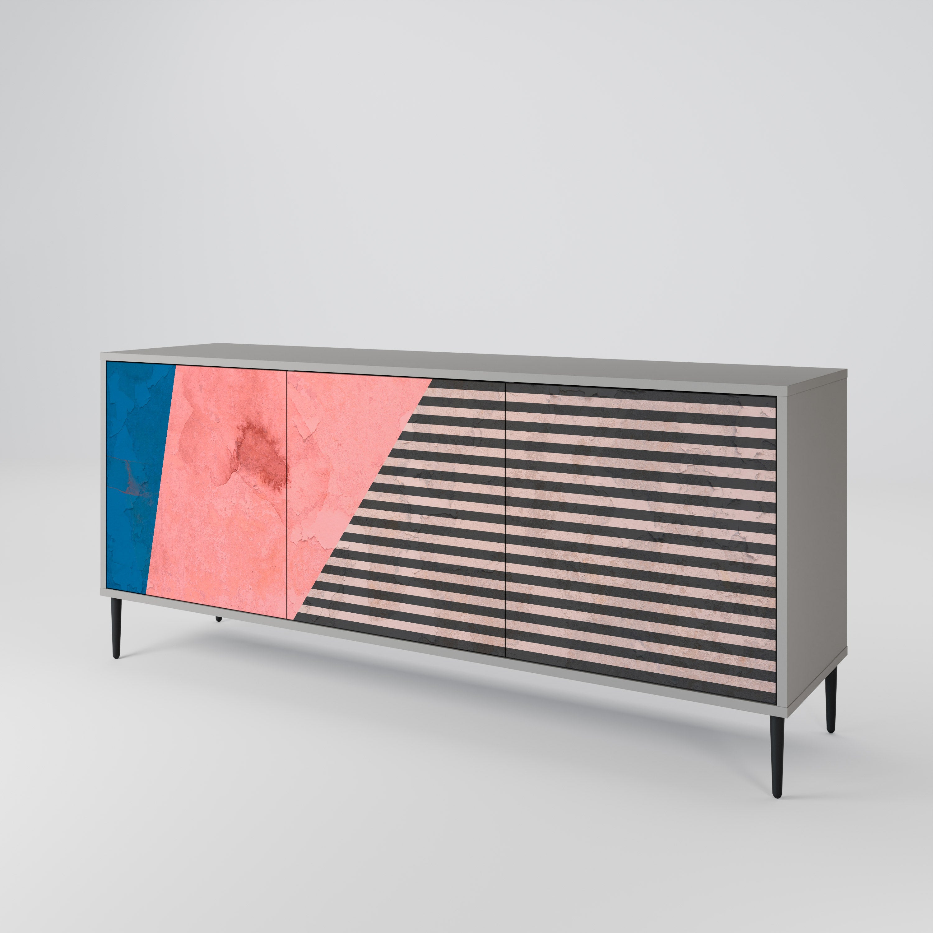 GLAMOROUS STRIPE 3-Door Sideboard