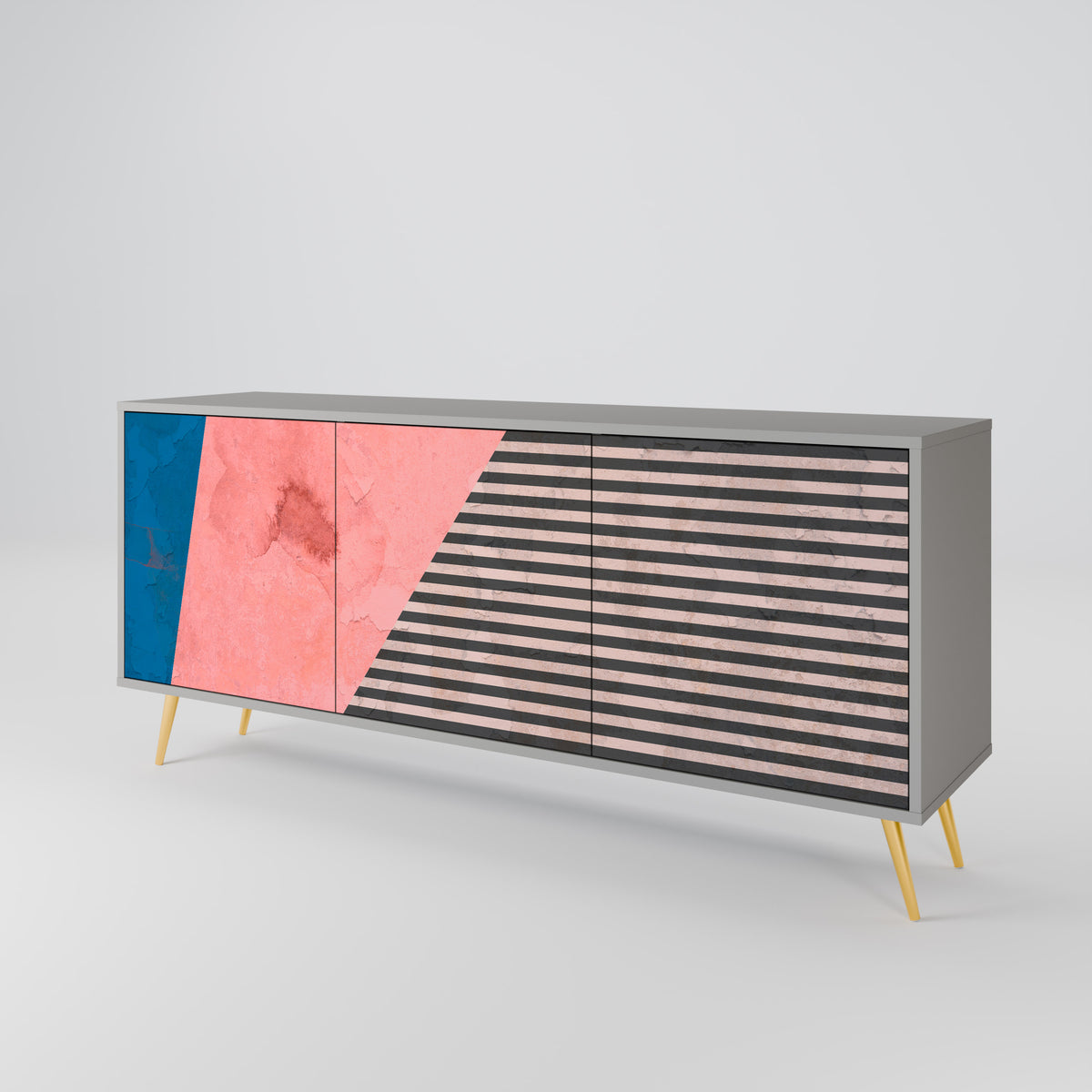 GLAMOROUS STRIPE Μπουφές 3-θυρών