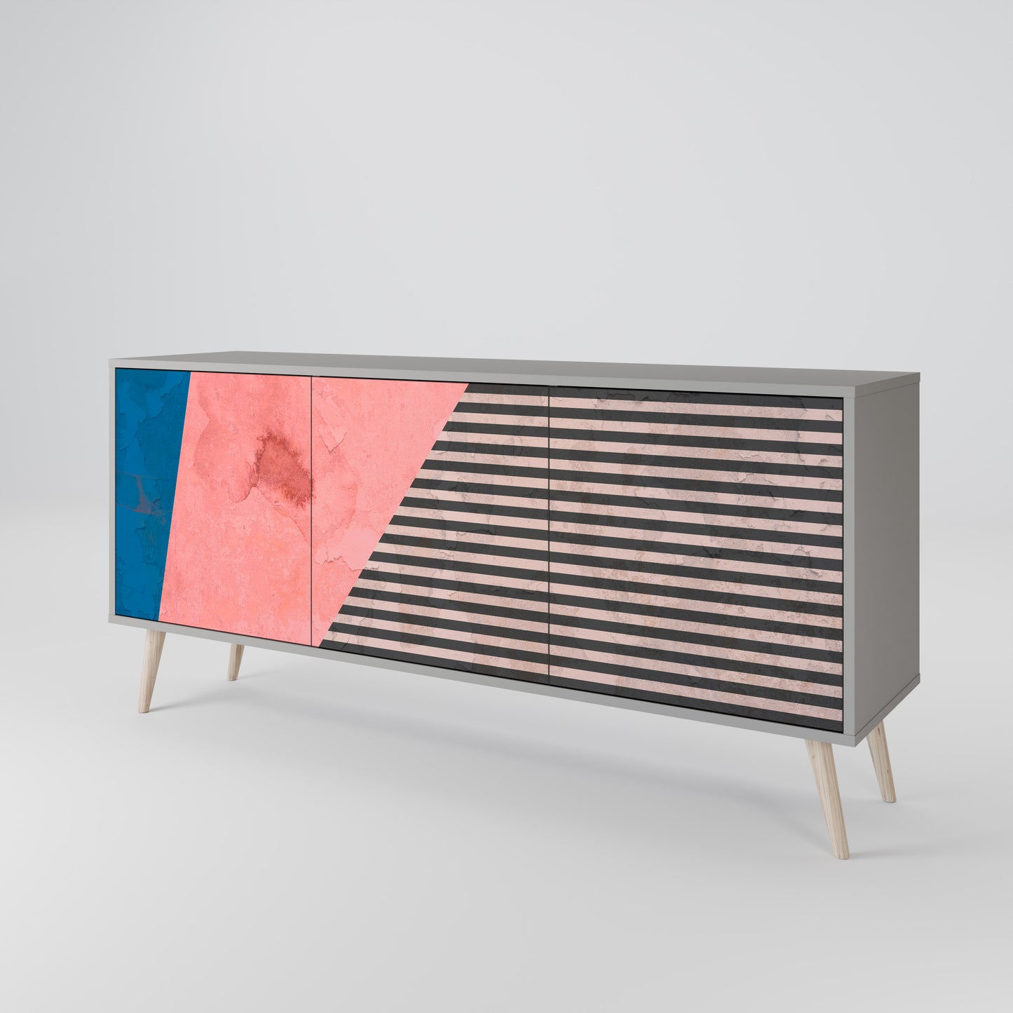 GLAMOROUS STRIPE Μπουφές 3-θυρών