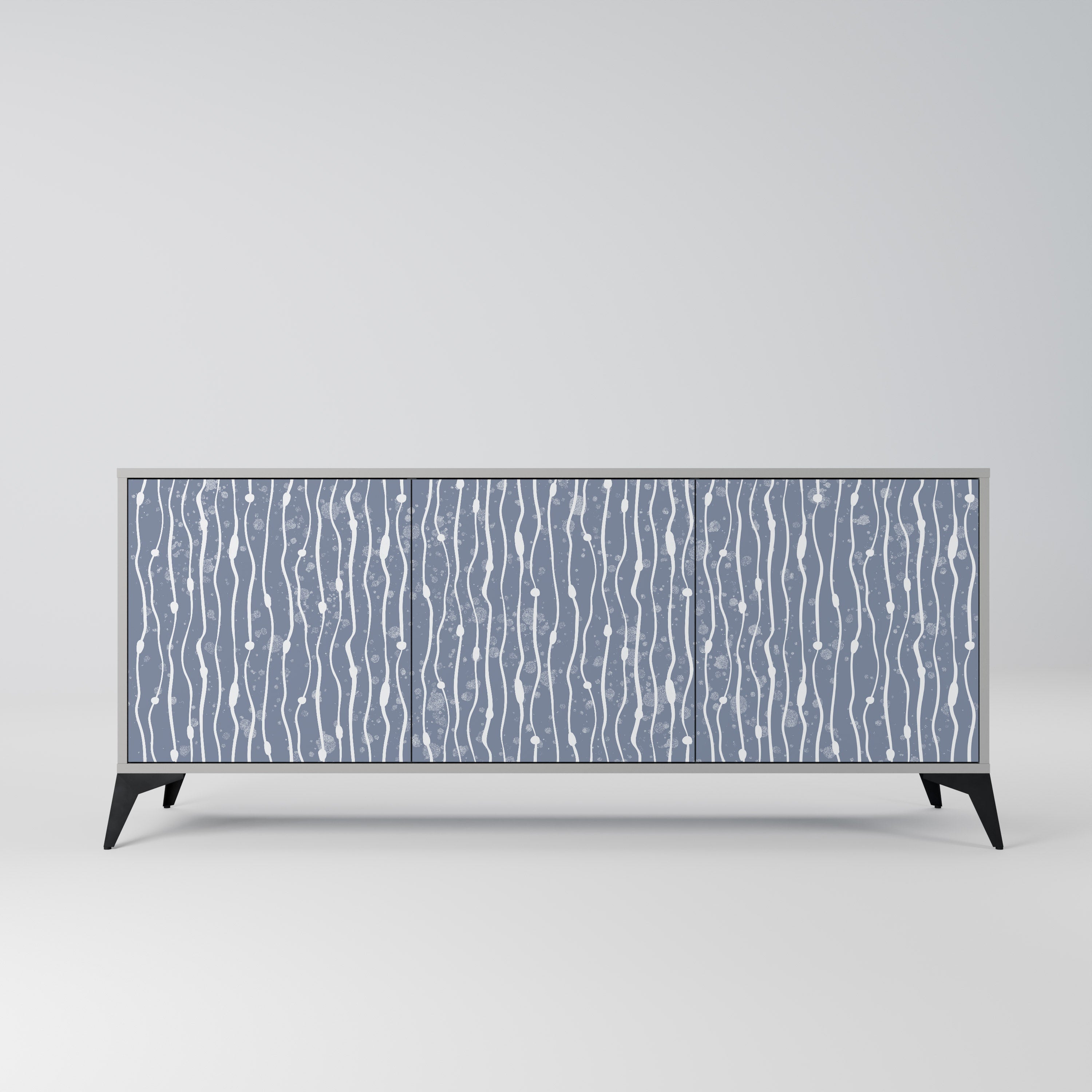 Μπουφές 3 θυρών GRAPHITE RAIN σε γκρι φινίρισμα