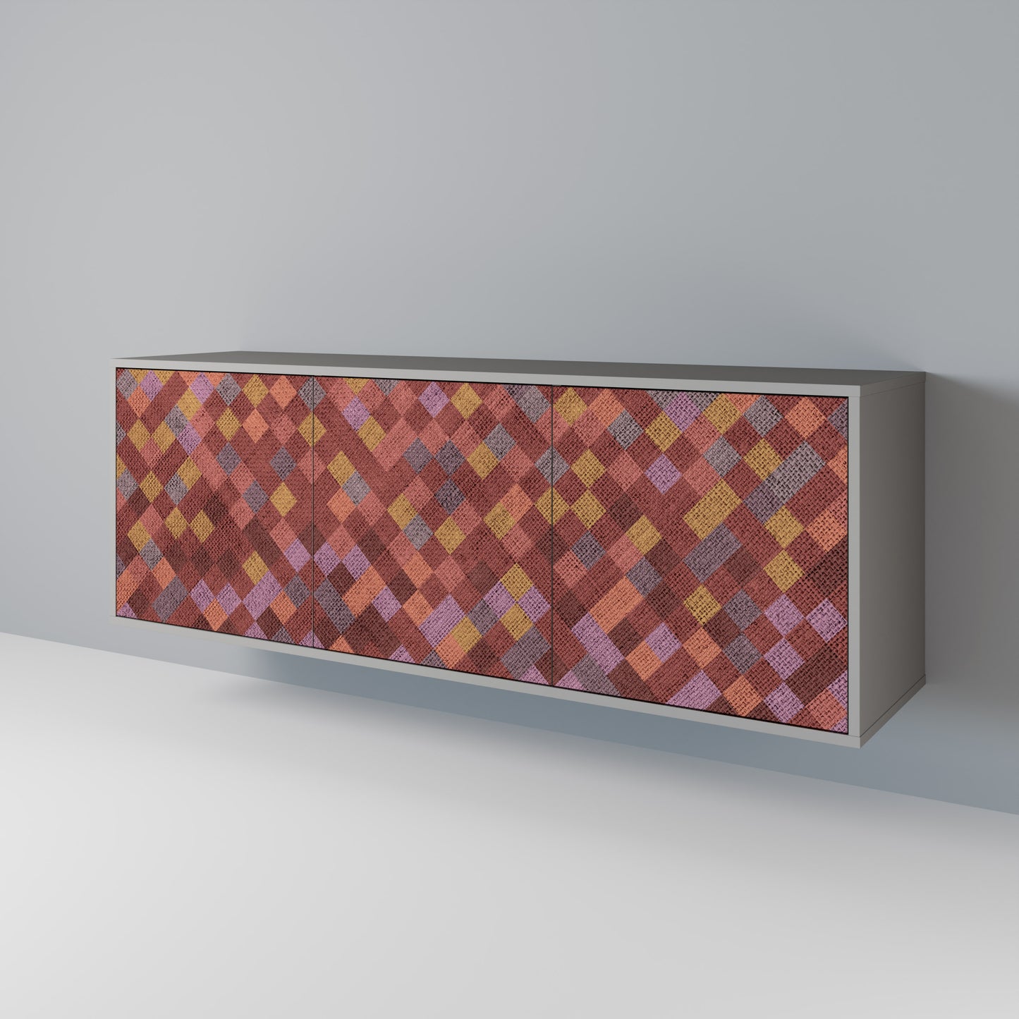 PAINTED SQUARES Μπουφές 3-θυρών