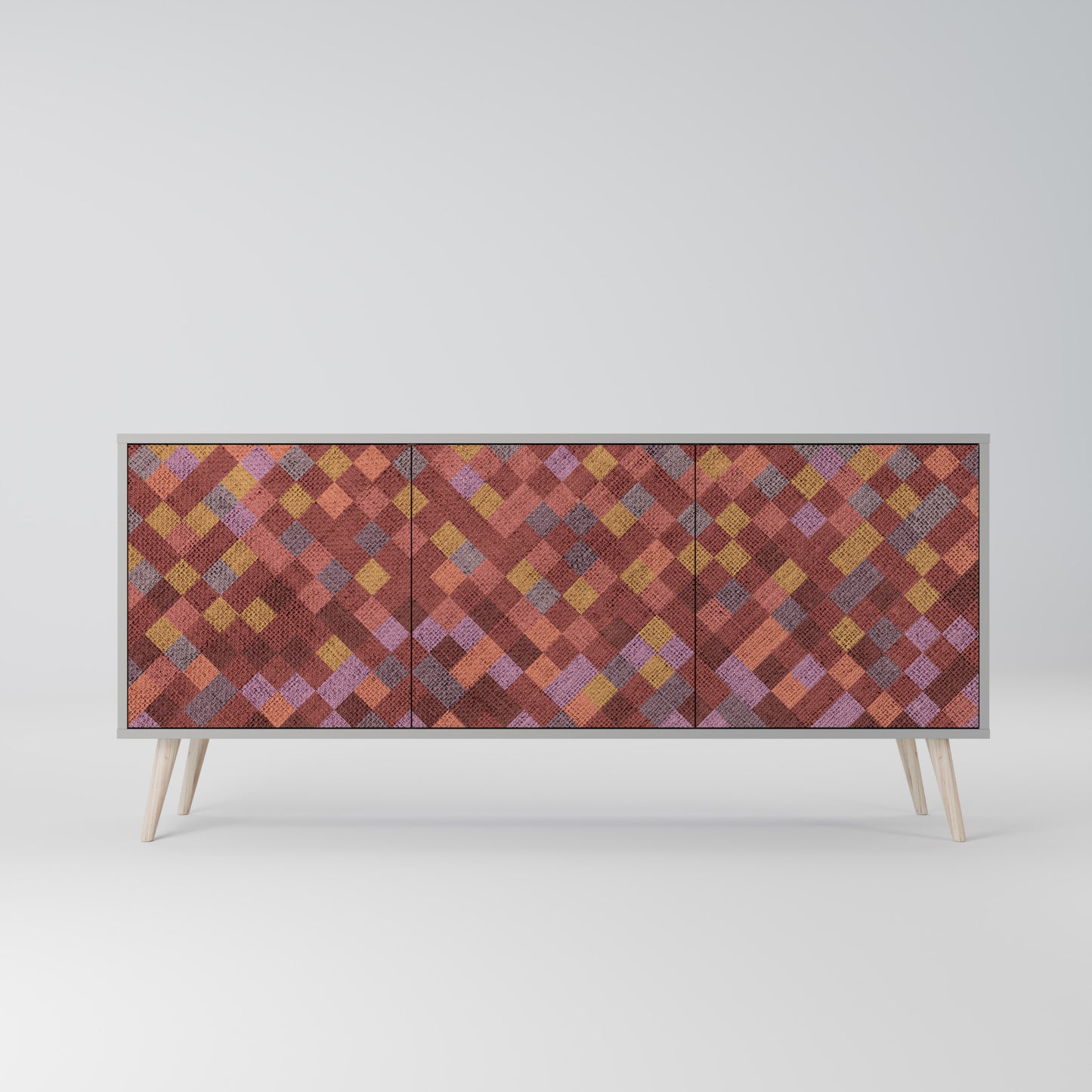 PAINTED SQUARES Μπουφές 3-θυρών