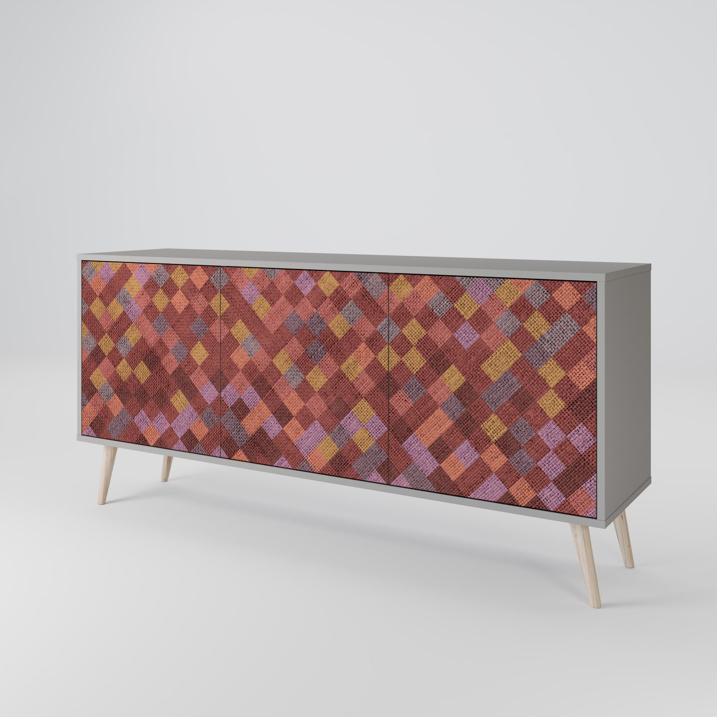 PAINTED SQUARES Μπουφές 3-θυρών