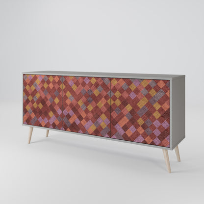 PAINTED SQUARES Μπουφές 3-θυρών
