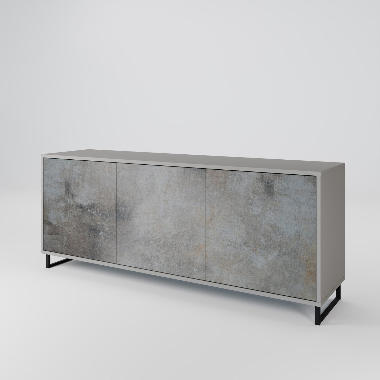 CONCRETE WALL Μπουφές 3-θυρών