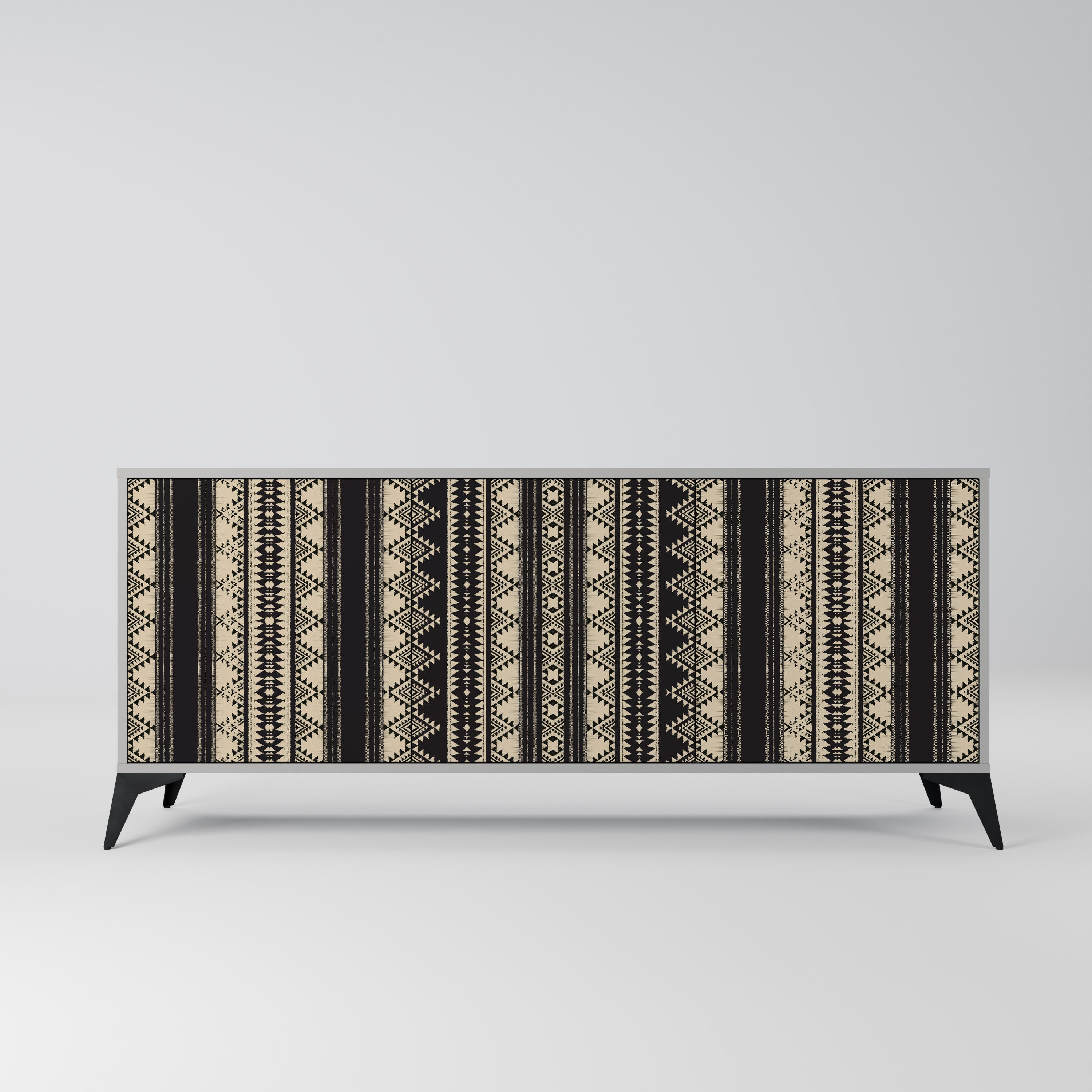 AZTEC 3-Door Sideboard in Grey Finish
