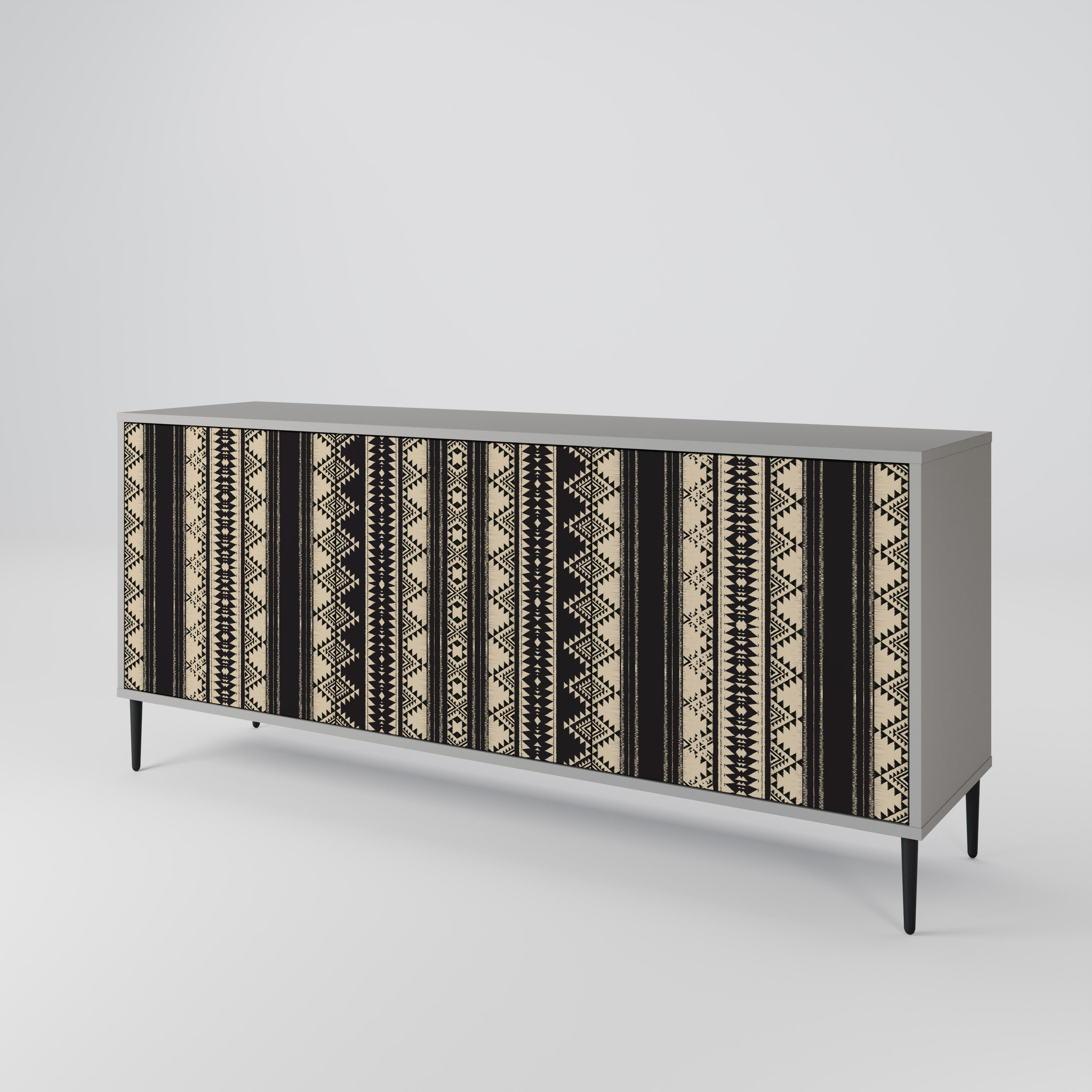 AZTEC 3-Door Sideboard in Grey Finish