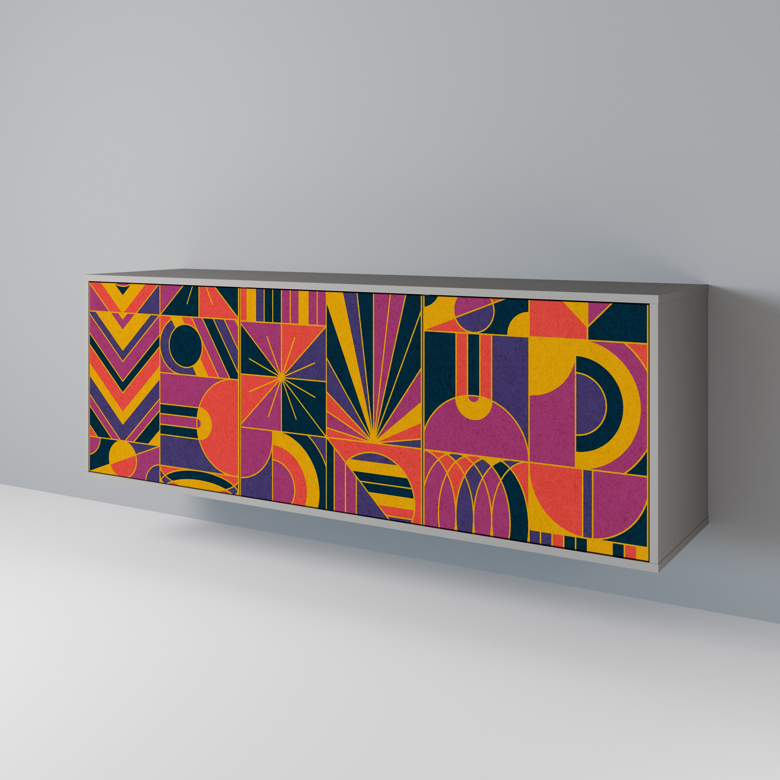 ELECTRIC PATTERNS 3-Door Sideboard
