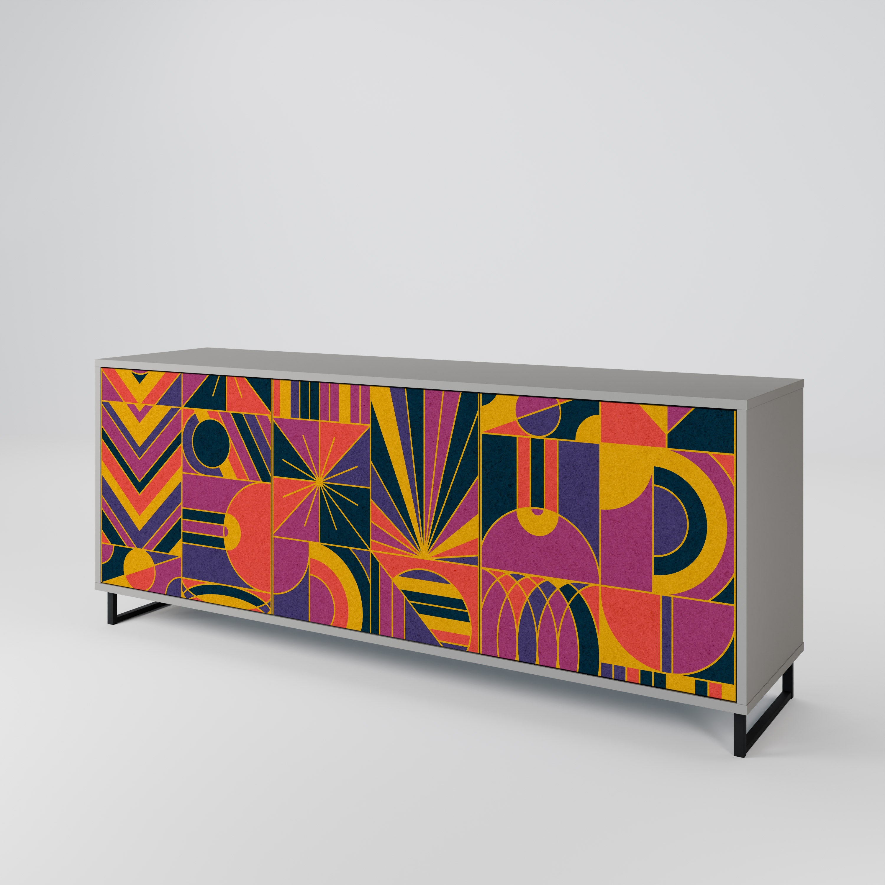 ELECTRIC PATTERNS 3-Door Sideboard