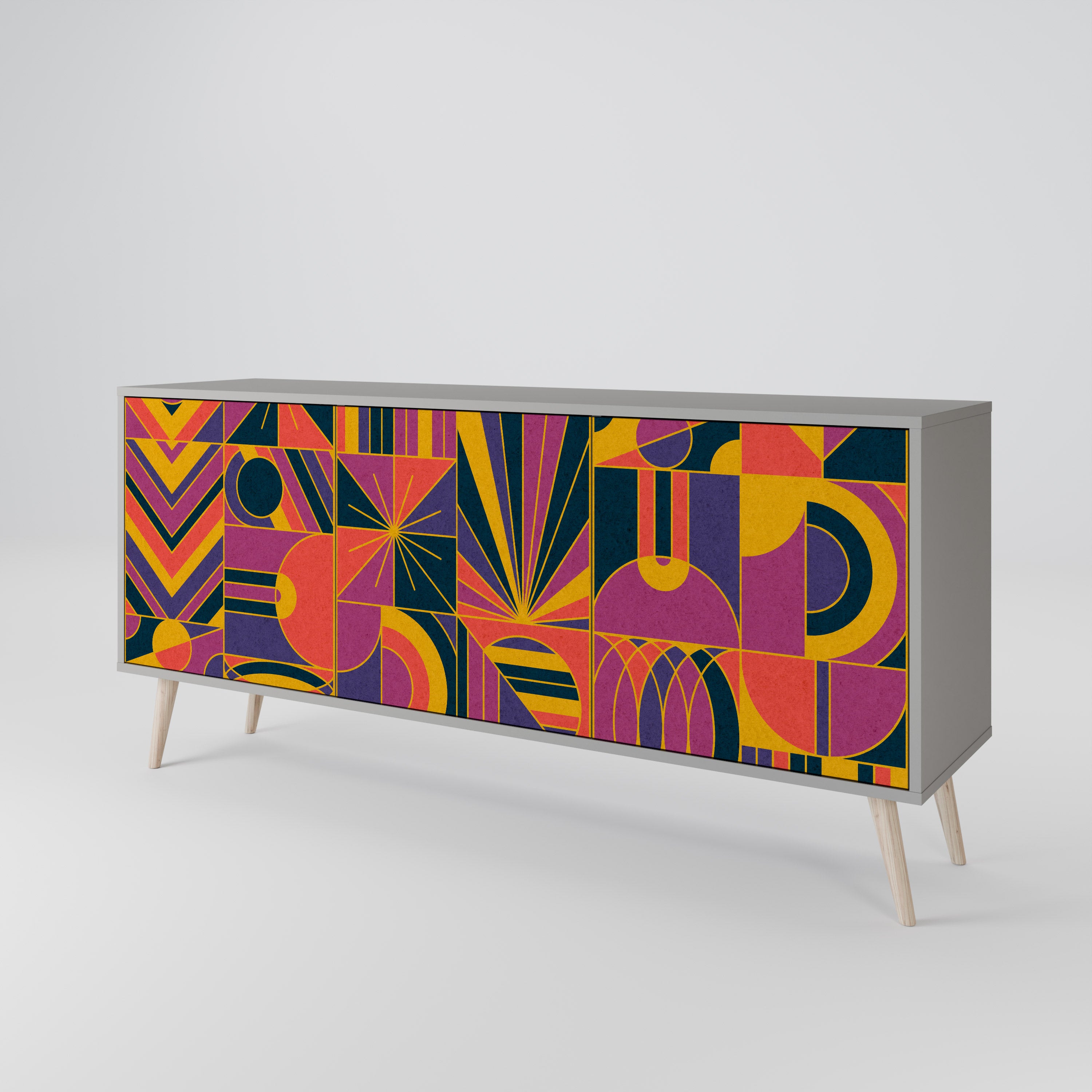 ELECTRIC PATTERNS 3-Door Sideboard