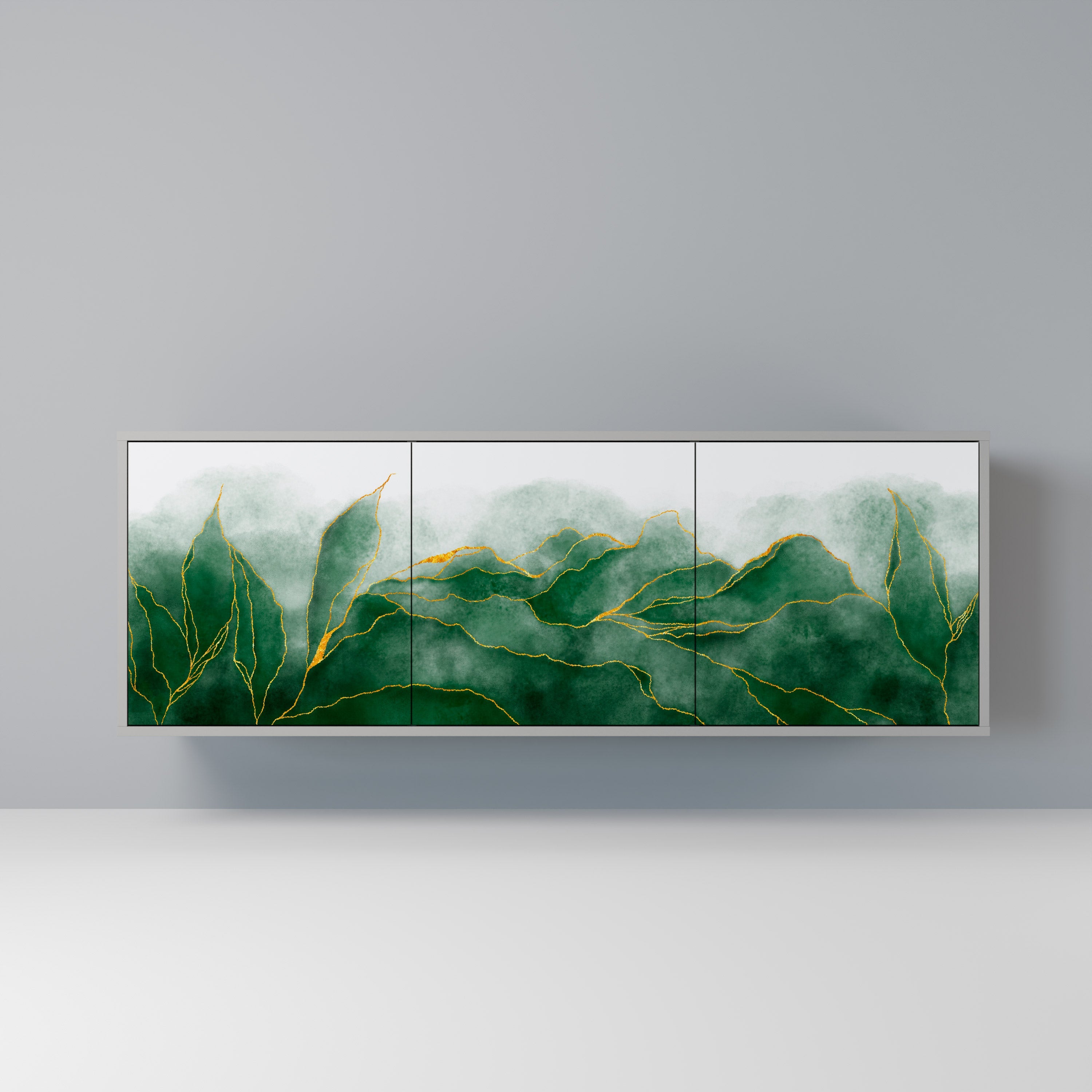 Μπουφές 3 θυρών EXPENSIVE NATURE σε γκρι φινίρισμα