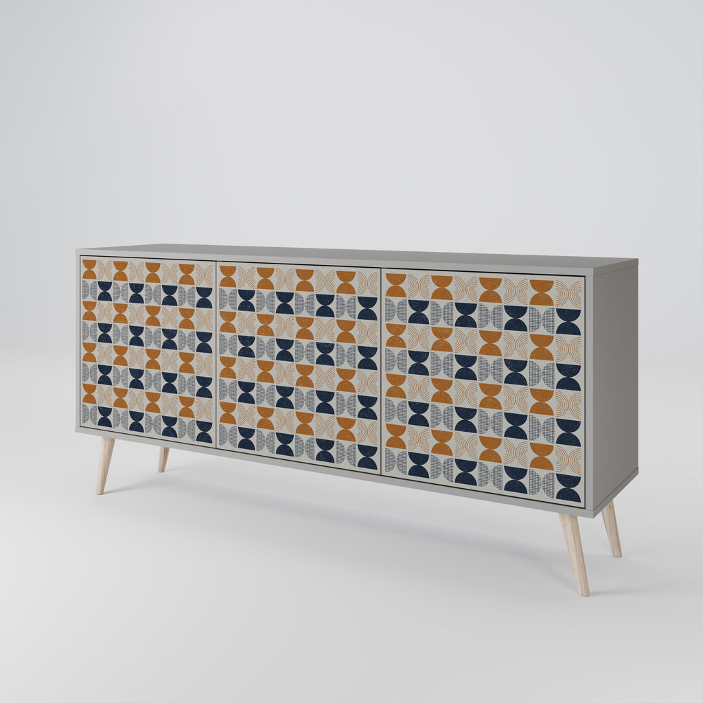 REFLECTION RANGE 3-Door Sideboard in Grey Finish