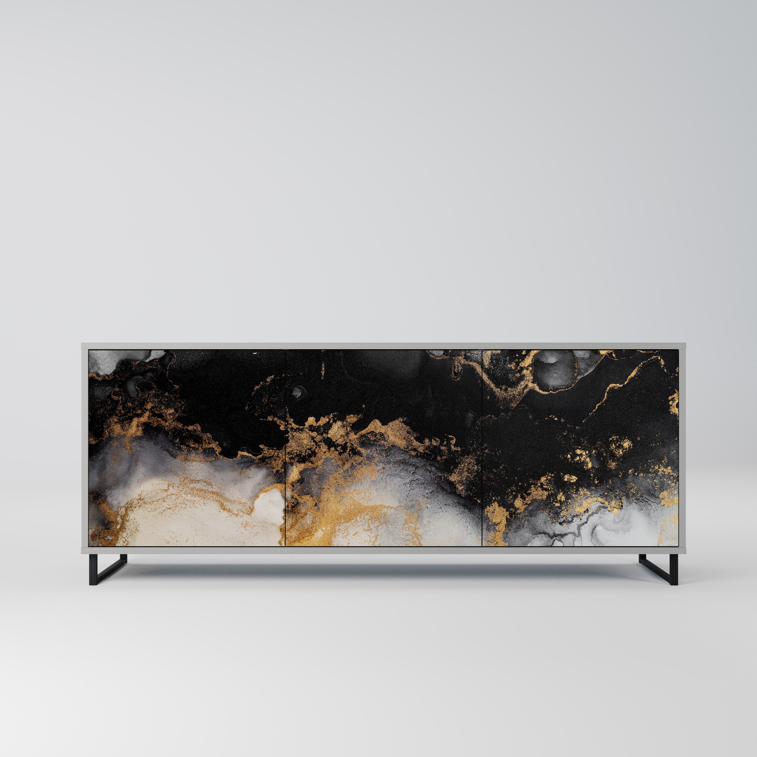 Μπουφές 3 θυρών MARBLE OF TOMMORROW σε γκρι φινίρισμα
