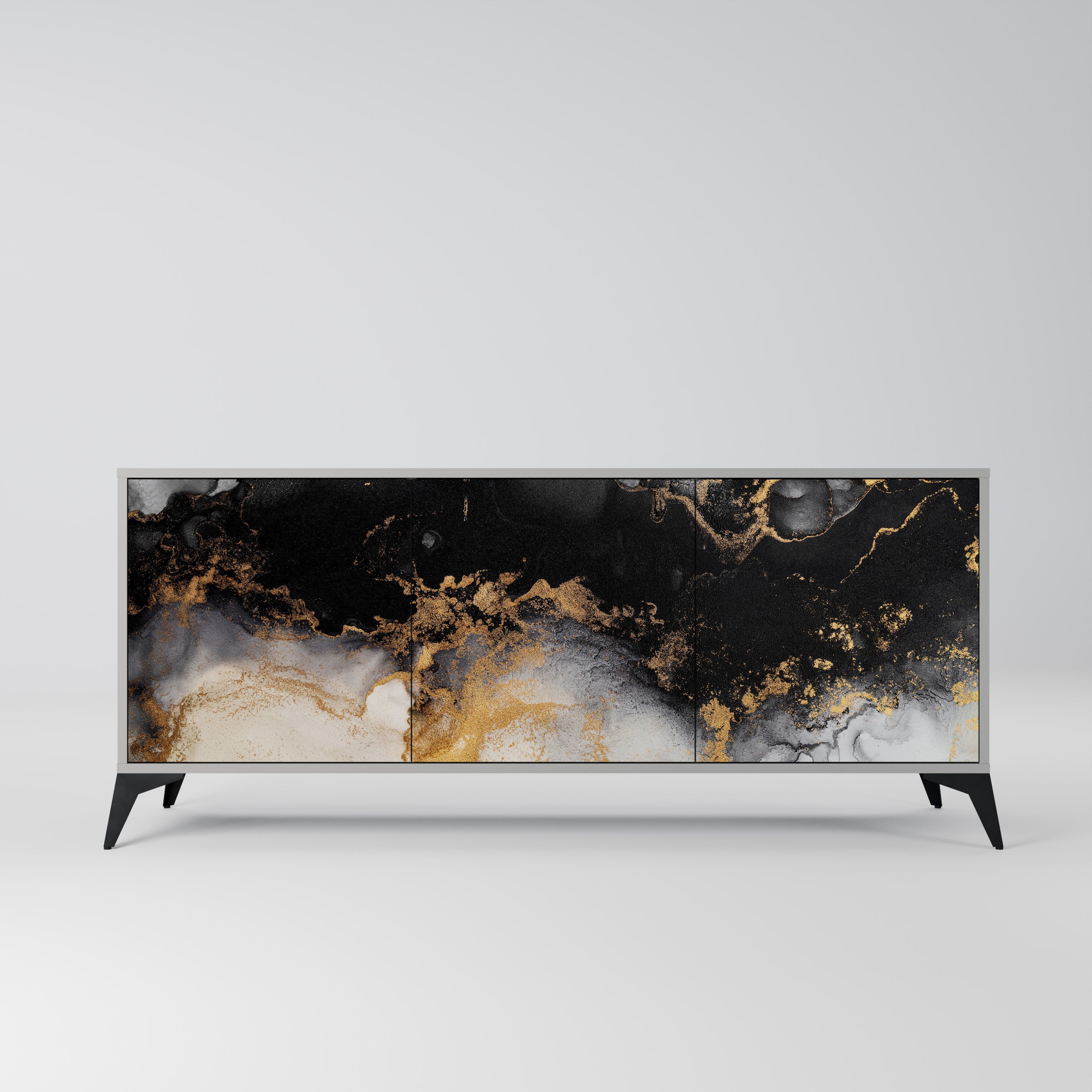 Μπουφές 3 θυρών MARBLE OF TOMMORROW σε γκρι φινίρισμα
