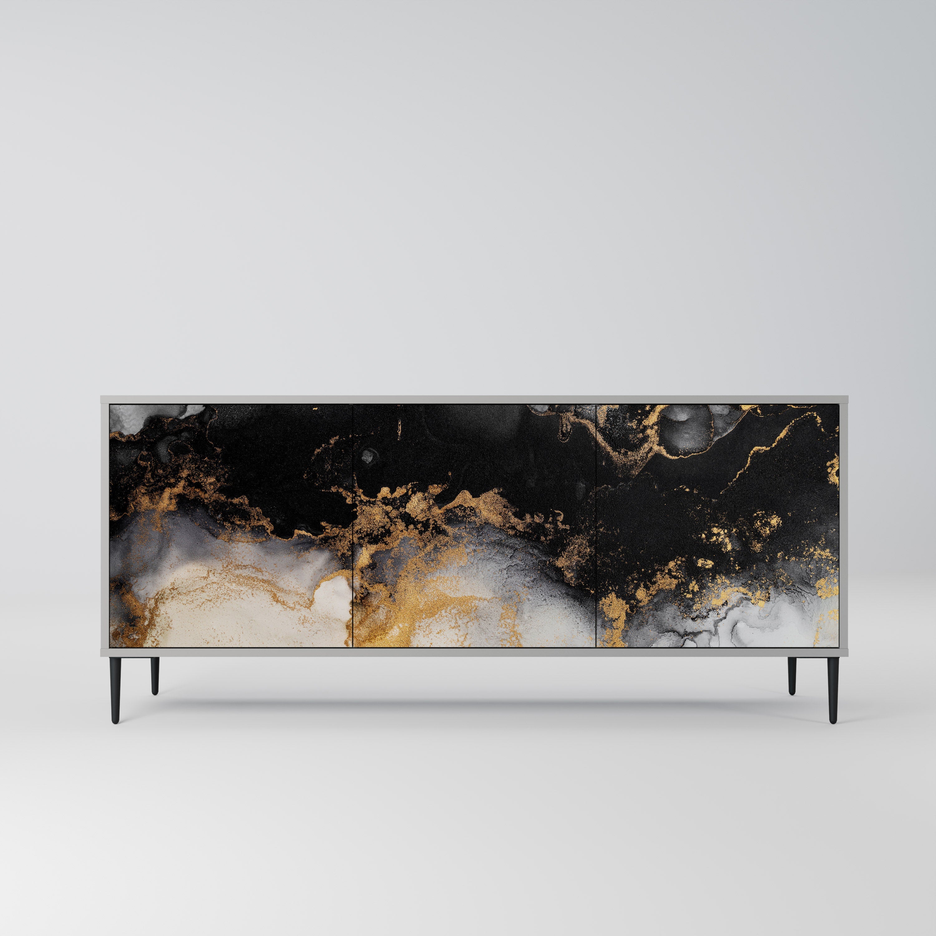 Μπουφές 3 θυρών MARBLE OF TOMMORROW σε γκρι φινίρισμα